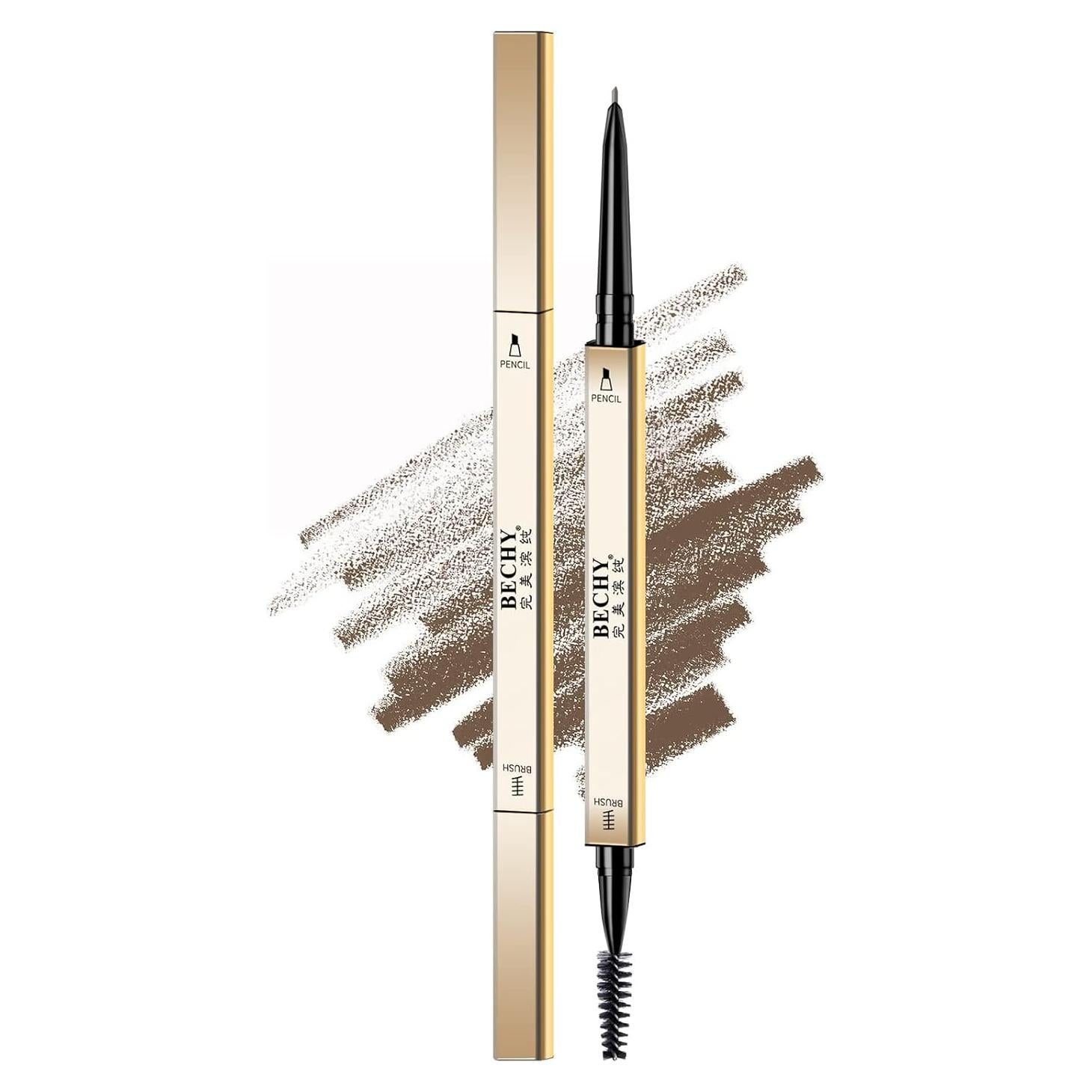 Lápiz de Cejas BECHY Microblading a Prueba de Agua Marrón Ceniza