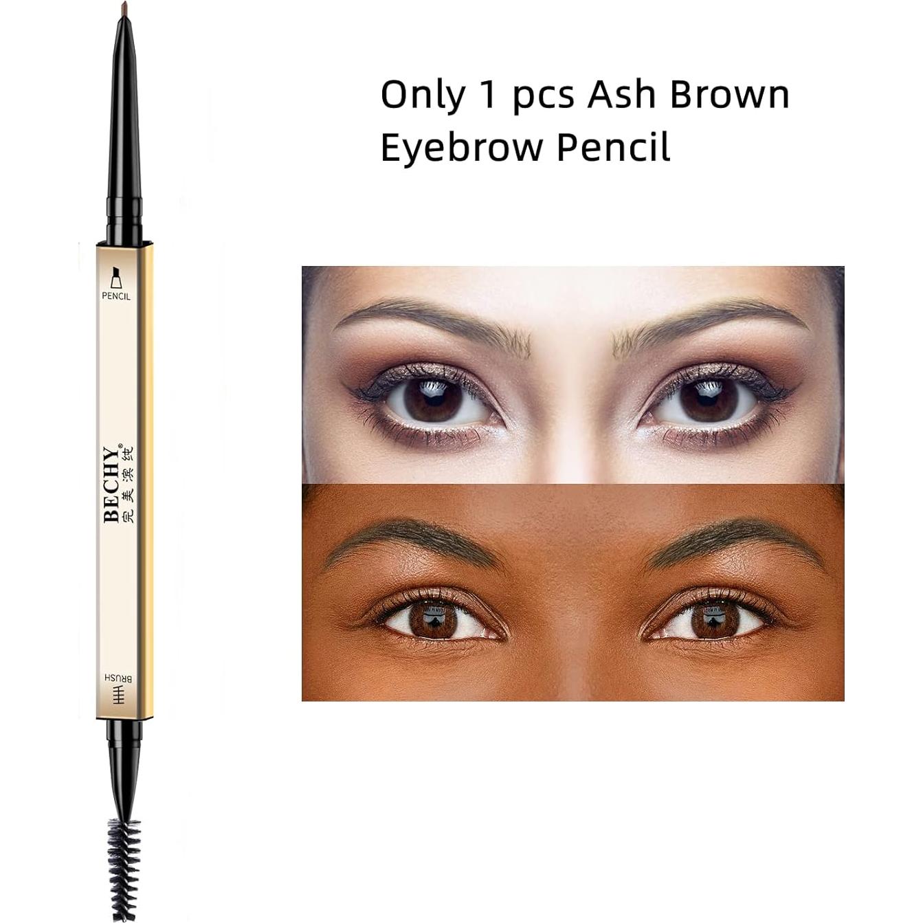 Lápiz de Cejas BECHY Microblading a Prueba de Agua Marrón Ceniza