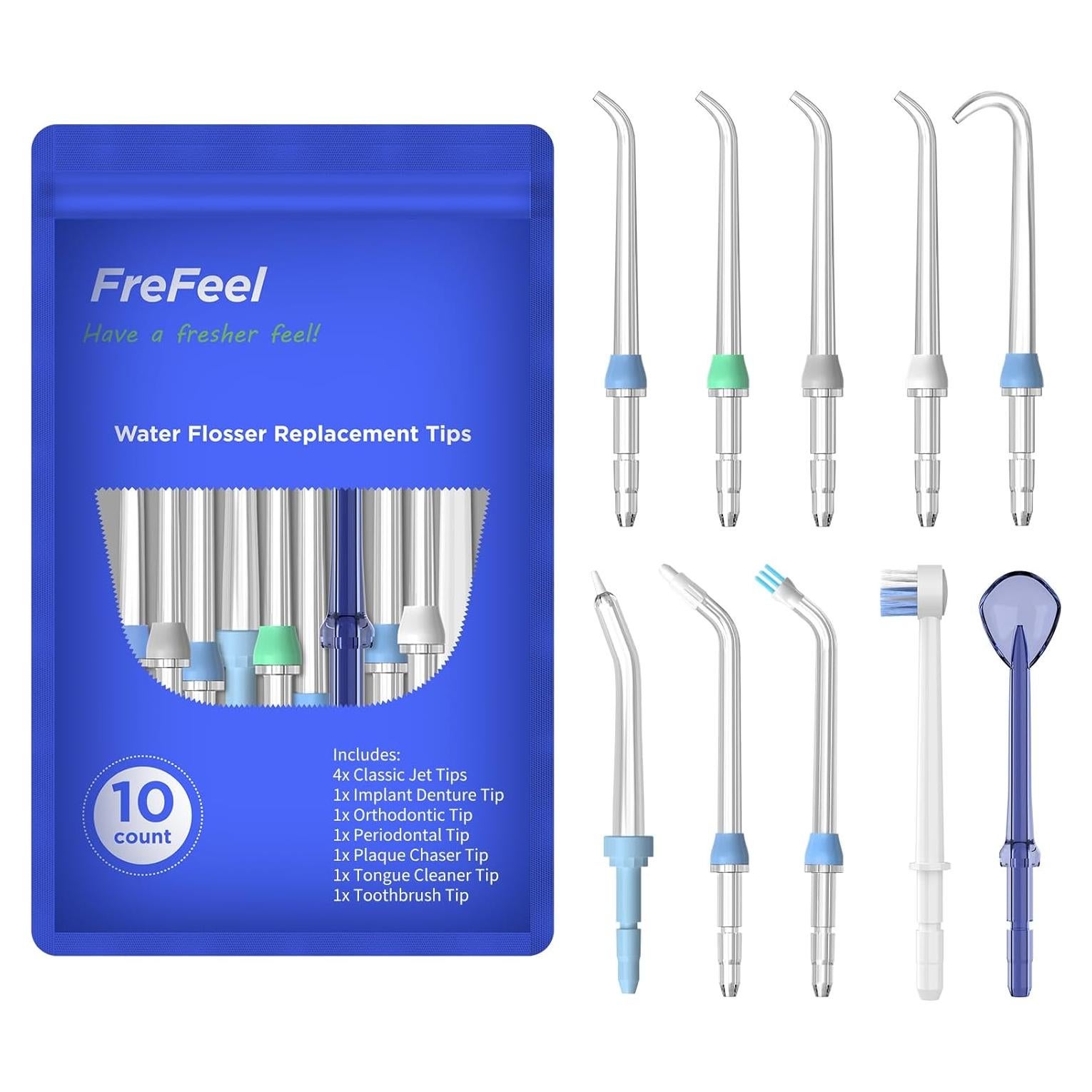 Puntas de Reemplazo Waterpik - Combo 10 Puntas para Irrigador Dental