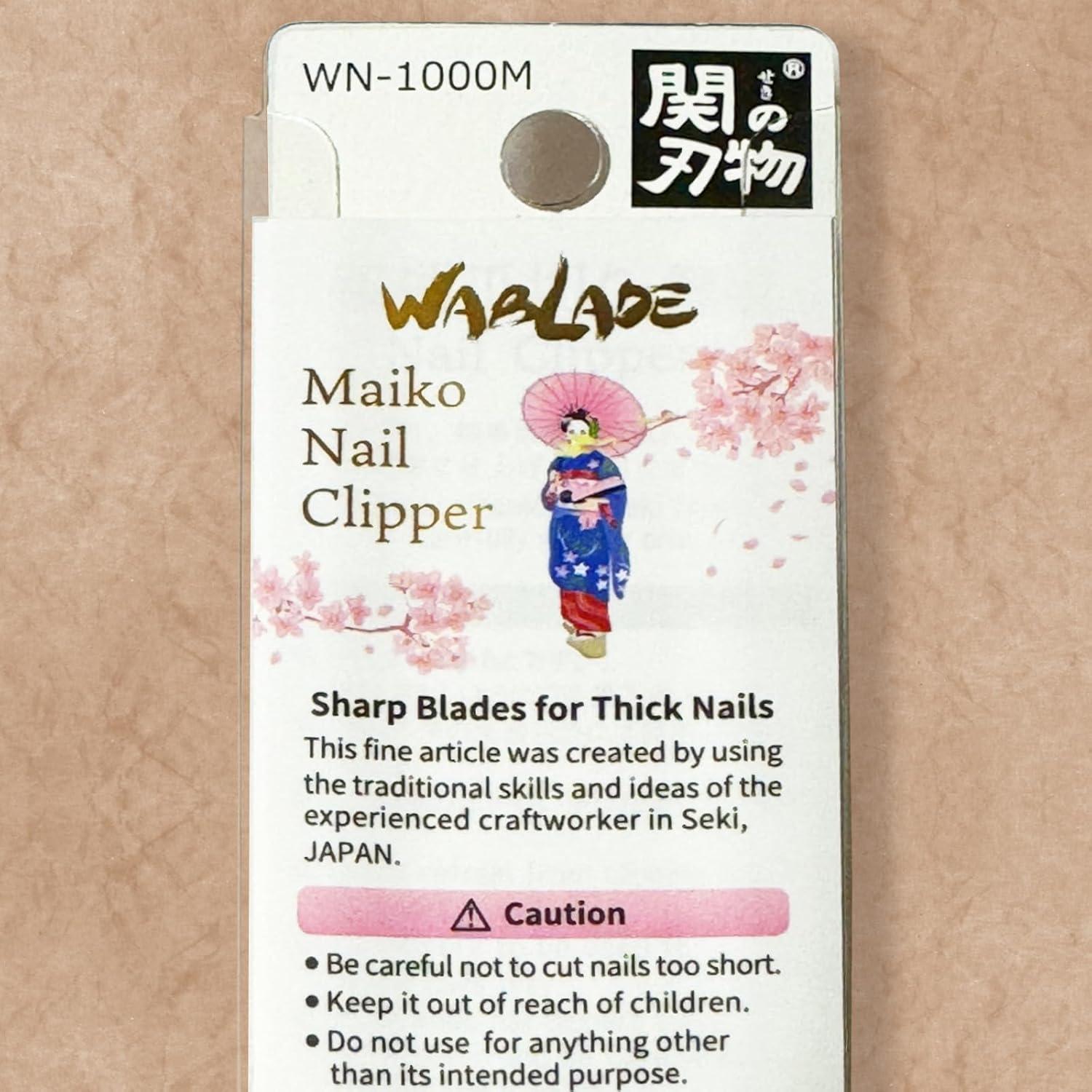 Cortauñas de Acero Maiko Hecho en Japón con Cuchilla Curvada