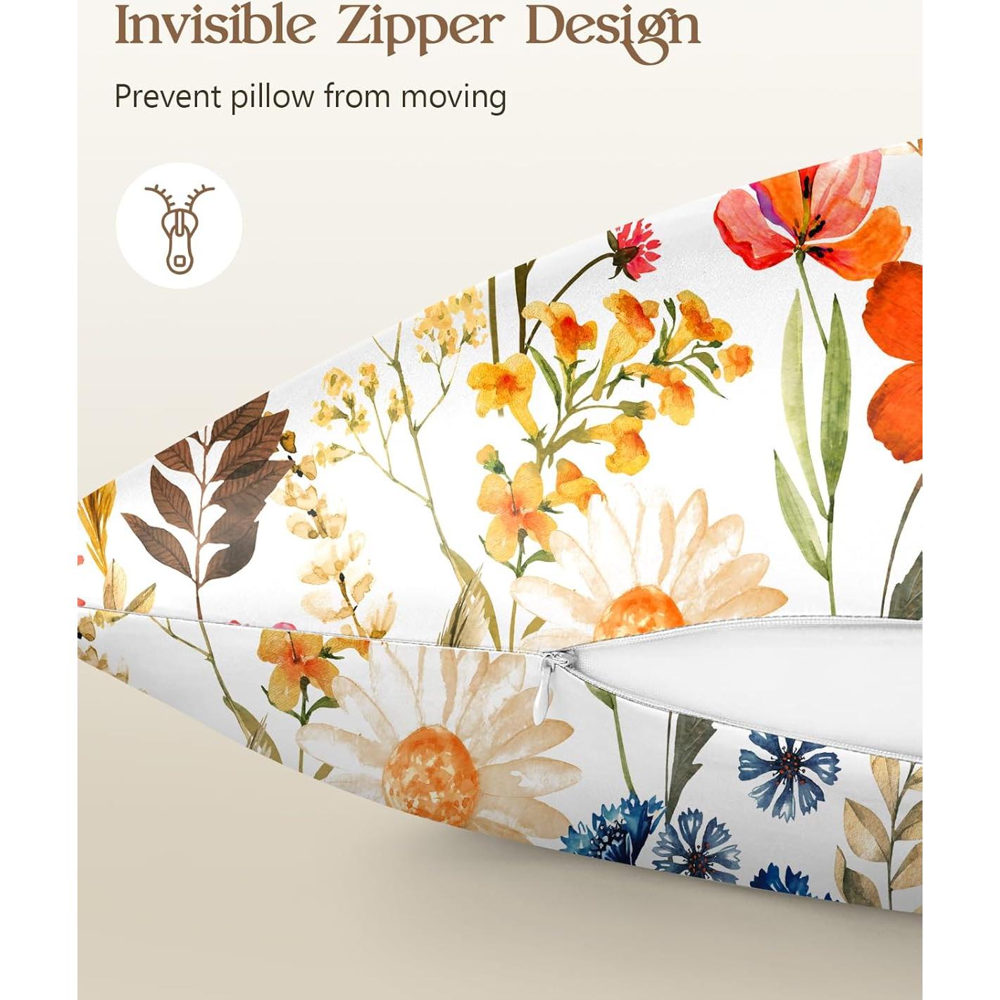 Juego de 2 Fundas de Almohada de Seda Miss Adola 20x66 cm