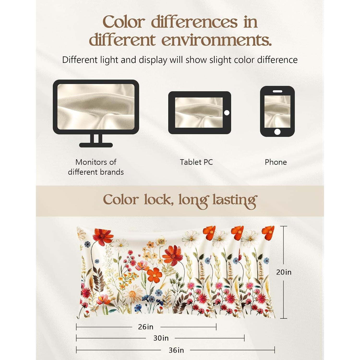 Juego de 2 Fundas de Almohada de Seda Miss Adola 20x66 cm