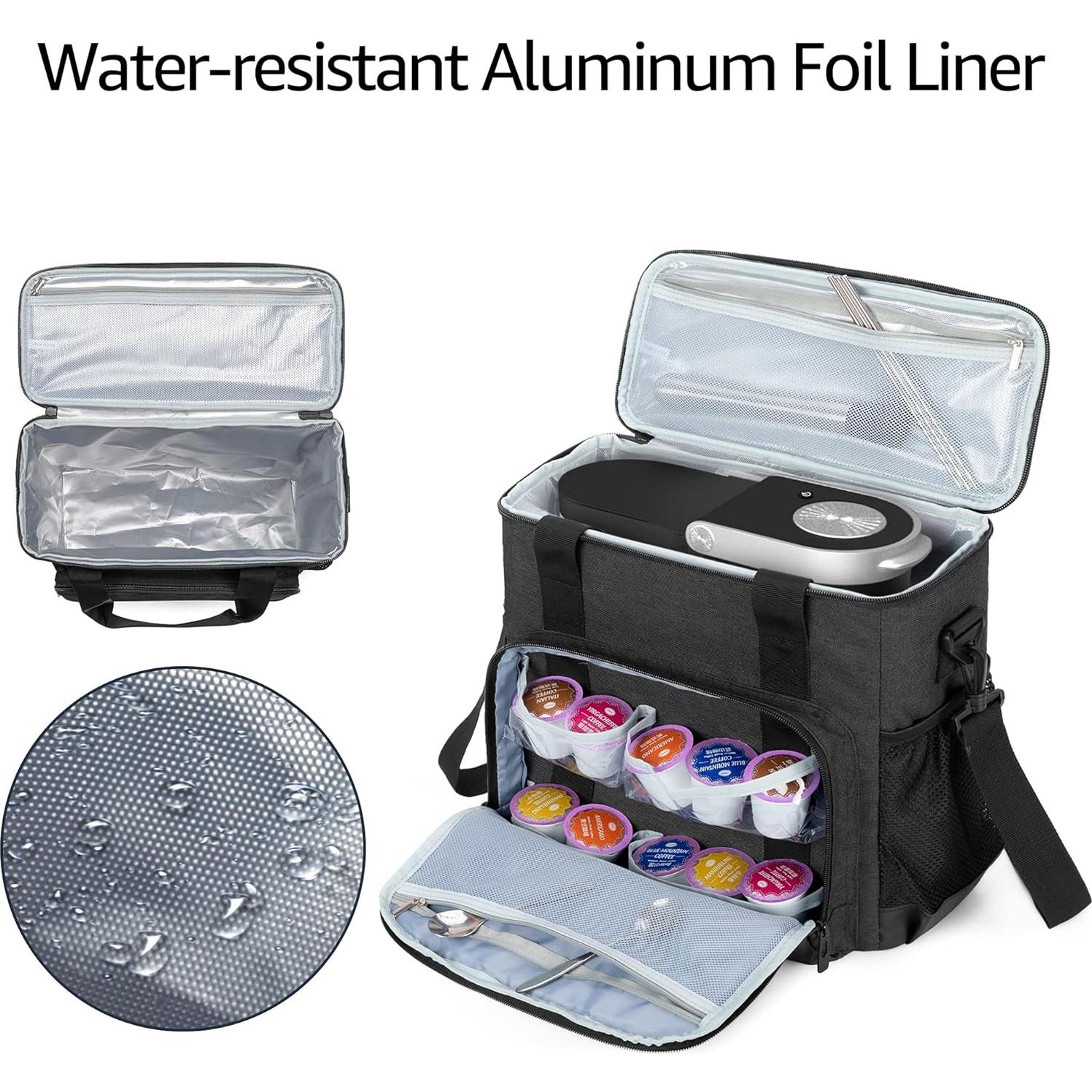 Bolsa de transporte CURMIO para cafetera Keurig K-Mini negra