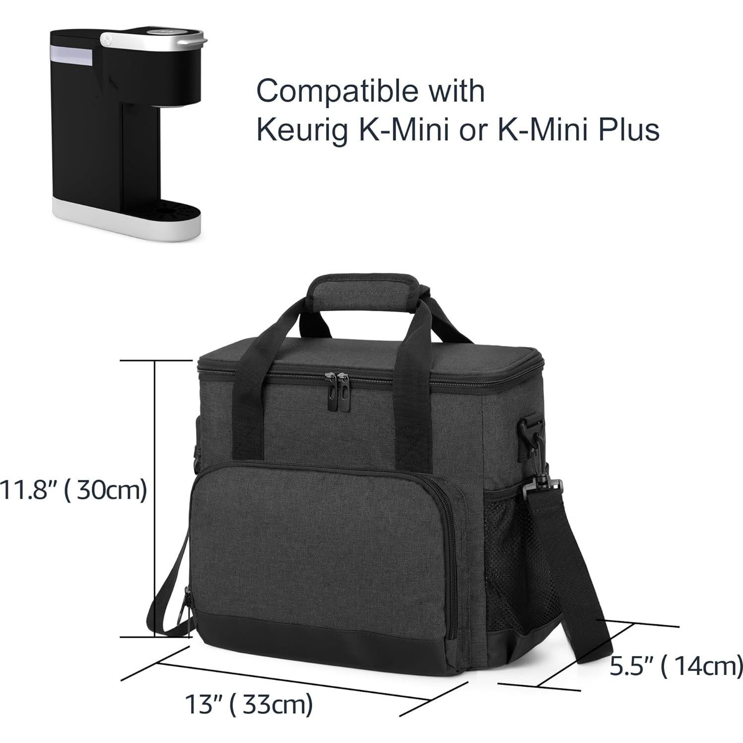 Bolsa de transporte CURMIO para cafetera Keurig K-Mini negra