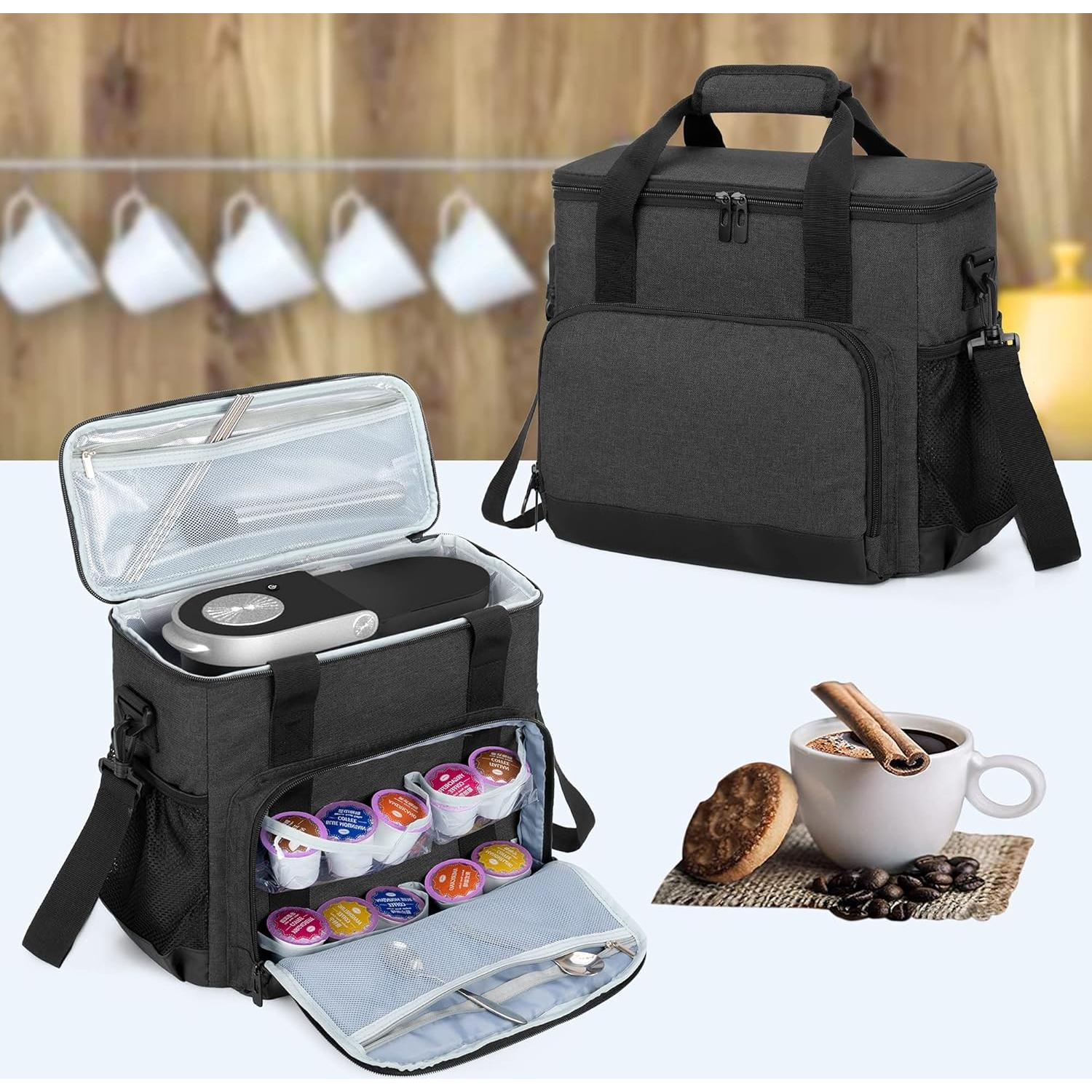 Bolsa de transporte CURMIO para cafetera Keurig K-Mini negra