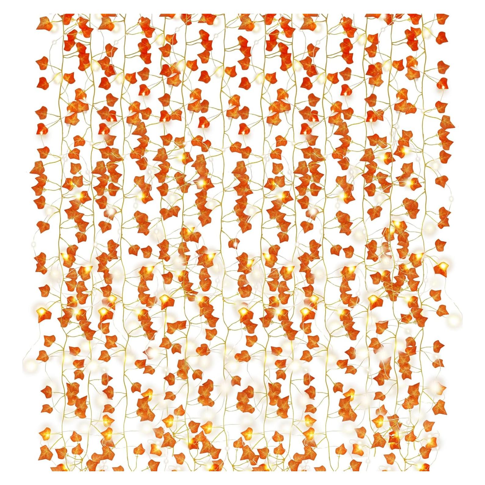 Guirnalda de Hiedra Falsa RECUTMS con Luces LED 12 Piezas