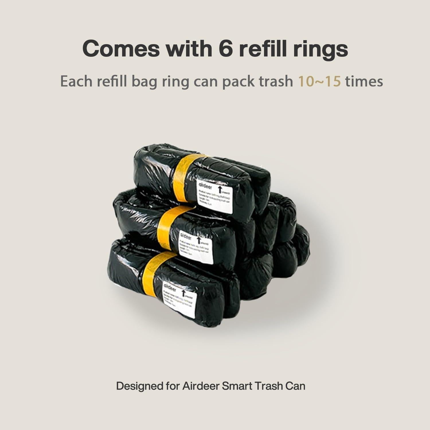 Cubo de Basura Inteligente Airdeer L2, 30 Litros, Blanco