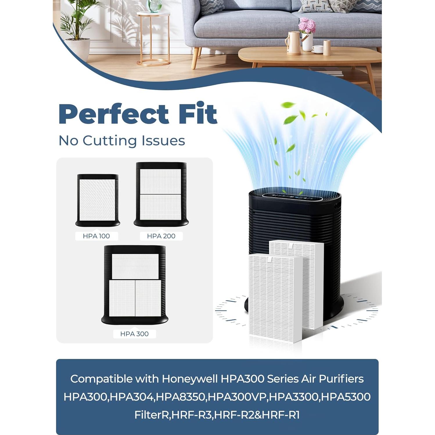 Reemplazo Filtro HEPA y Carbón NISHCON HPA300 para Honeywell