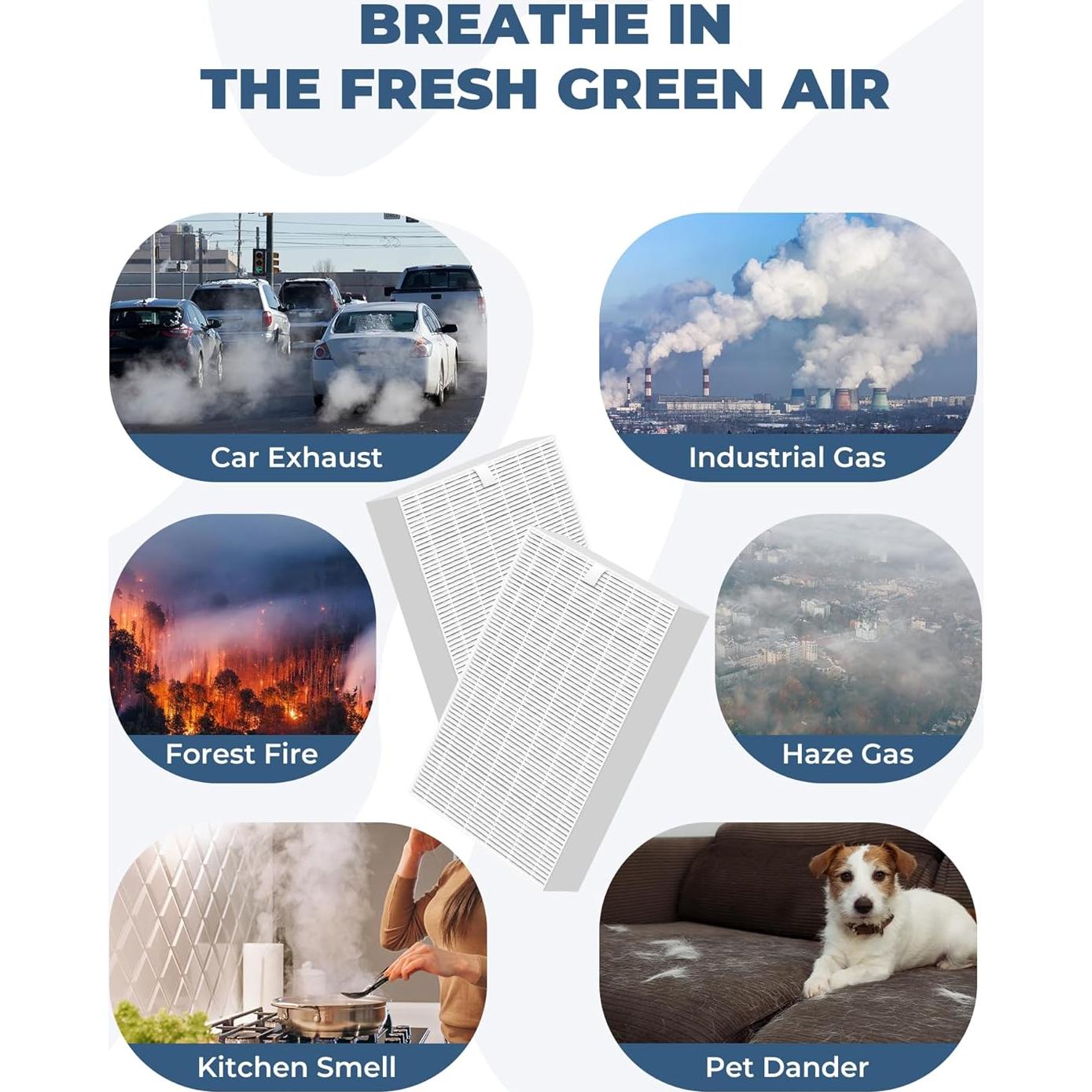 Reemplazo Filtro HEPA y Carbón NISHCON HPA300 para Honeywell