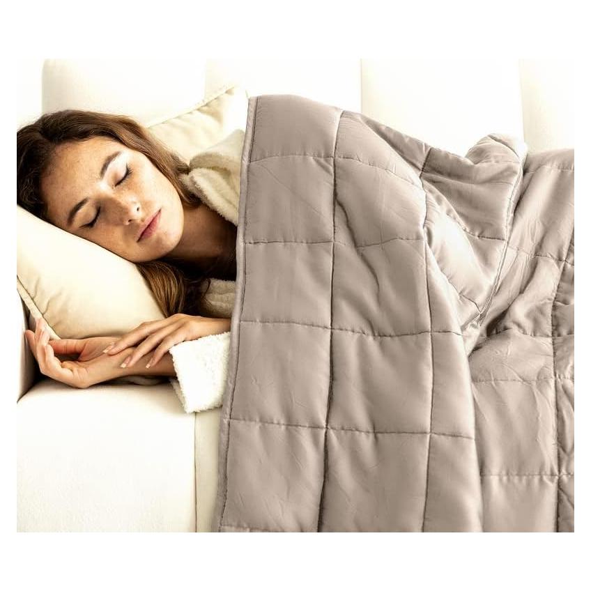 Manta con peso Luna 100% Lyocell Rayon Reina 6.8 kg Beige