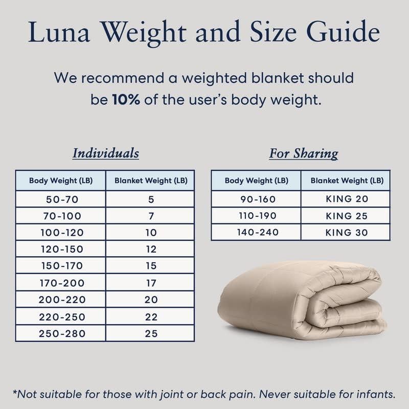 Manta con peso Luna 100% Lyocell Rayon Reina 6.8 kg Beige