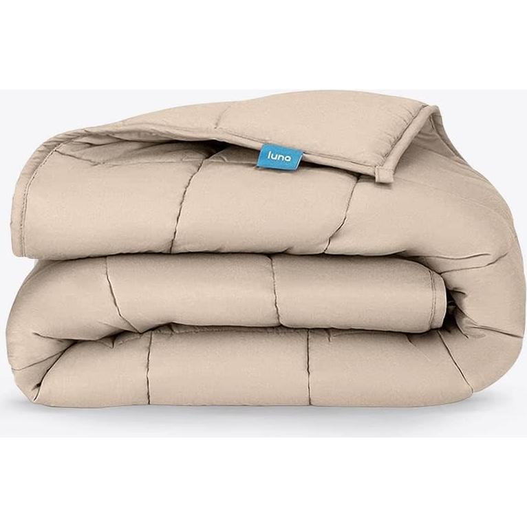 Manta con peso Luna 100% Lyocell Rayon Reina 6.8 kg Beige