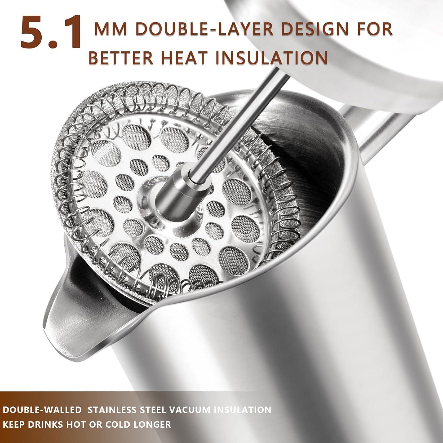 Cafetera Prensa Francesa 350ml SZHETEFU Acero Inoxidable