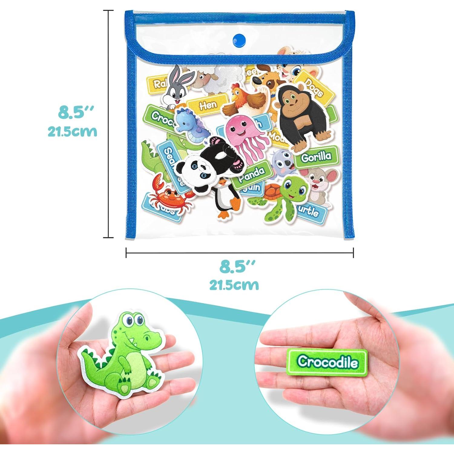 Conjunto de Animales de Fieltro ALSLEA 90 Piezas Educativas