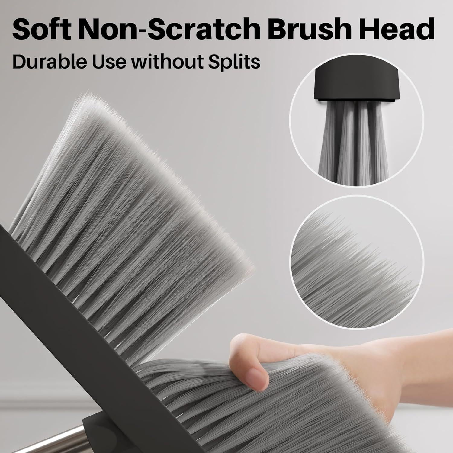 Escoba y Recogedor JOYMOOP Negro 60" (152.4 cm) Cerdas Nylon