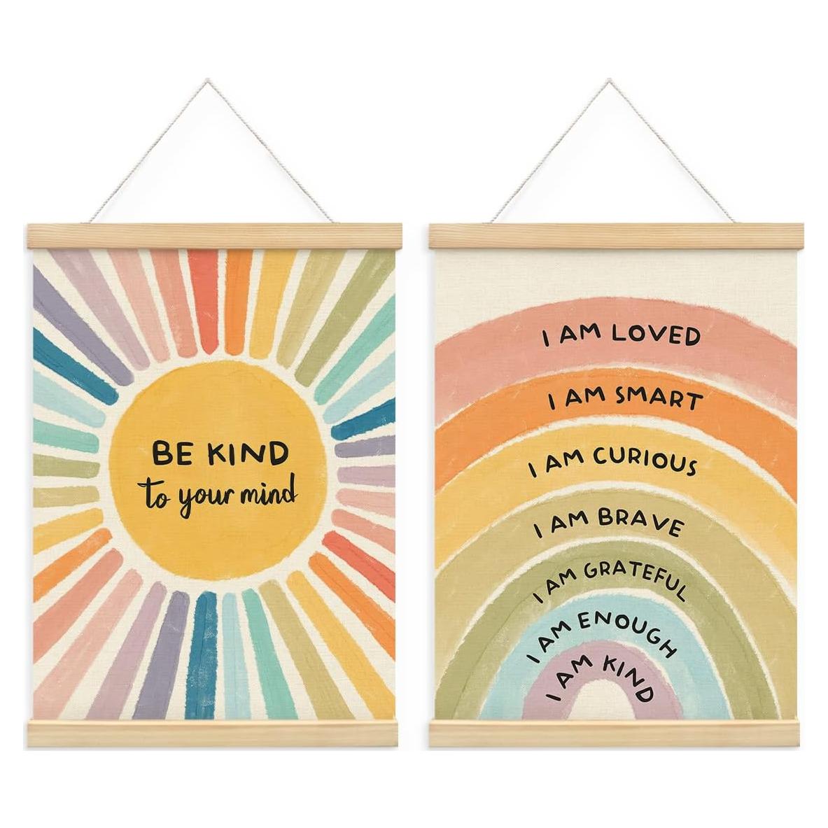 Conjunto de 2 Decoraciones de Pared Wheatwin 30x40 cm