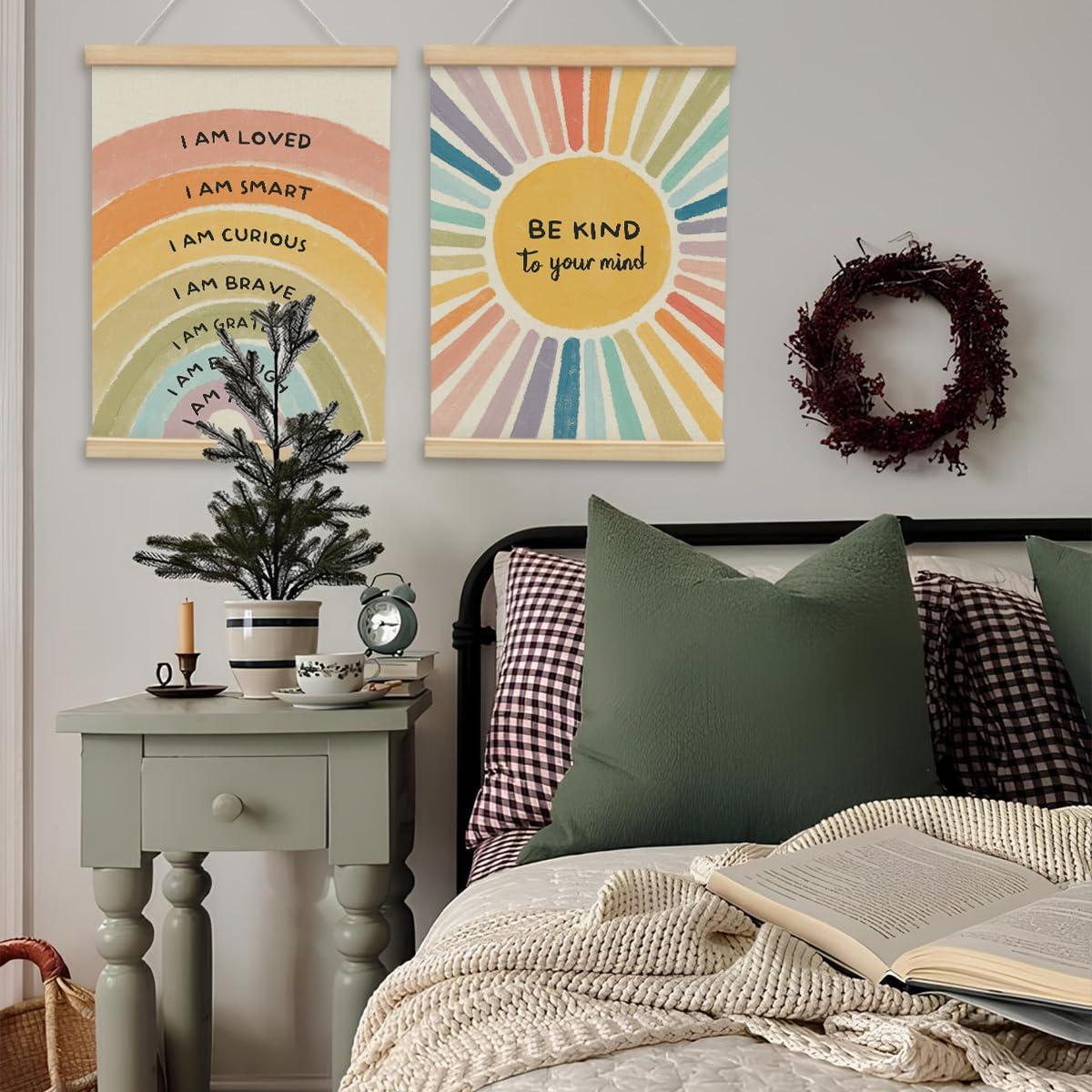 Conjunto de 2 Decoraciones de Pared Wheatwin 30x40 cm