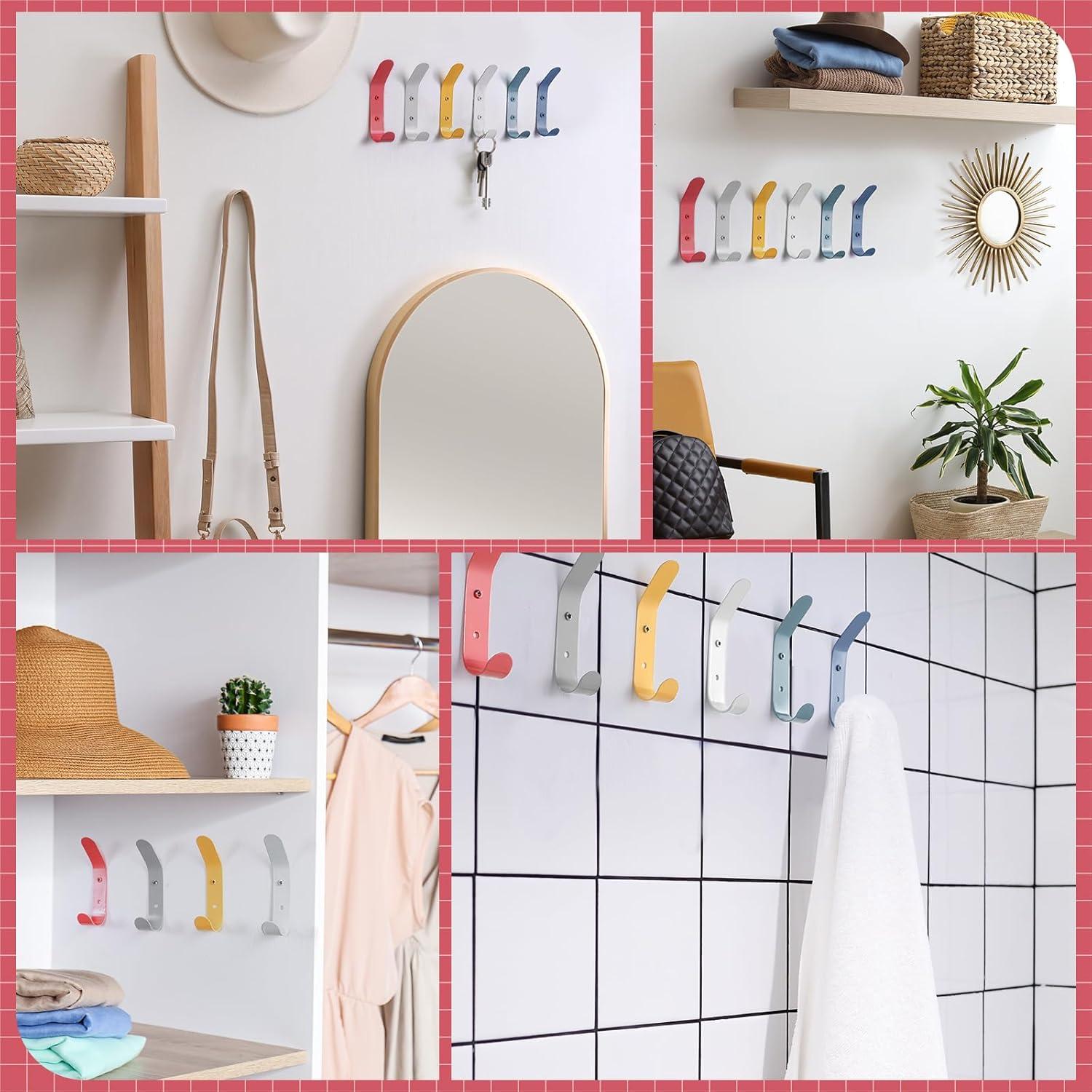 Ganchos de Pared Coloridos Leinuosen para Niños - 6 Piezas