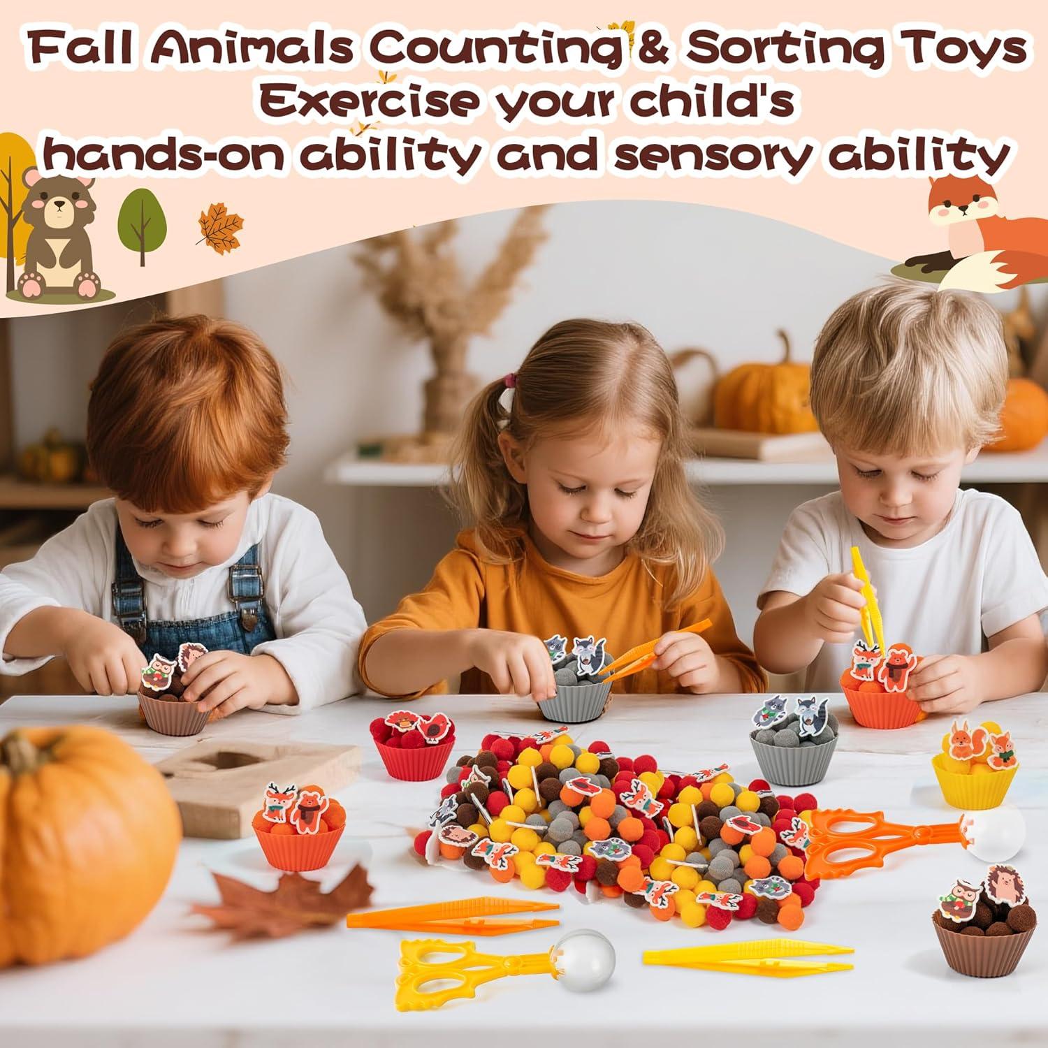 Rellenos de Bin Sensorial Otoño EZdhuawuse 357g Juguetes Educativos