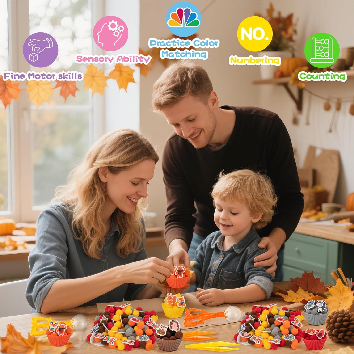 Rellenos de Bin Sensorial Otoño EZdhuawuse 357g Juguetes Educativos