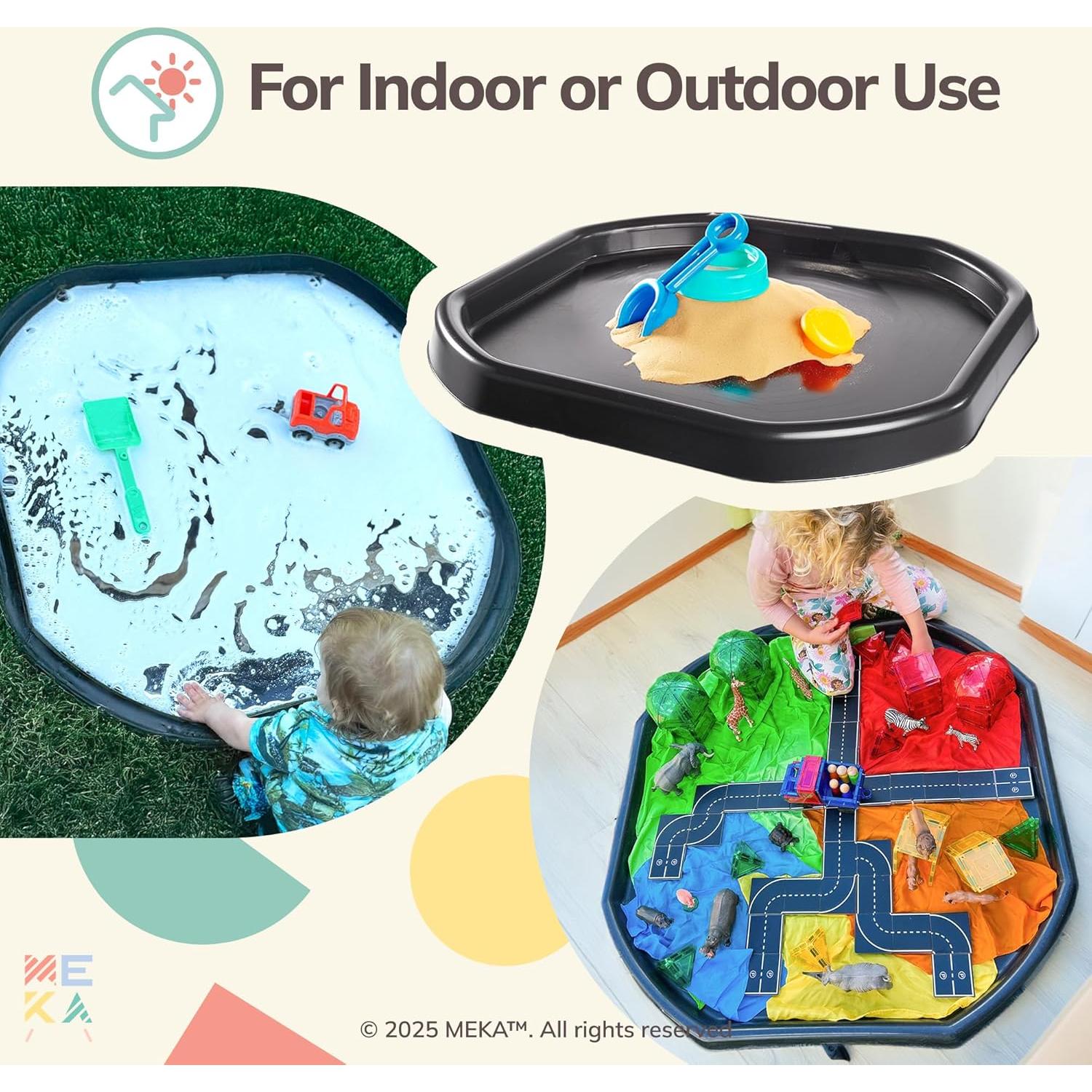 Bandeja Sensorial MEKA Tuff Tray Negra 96.5x96.5 cm