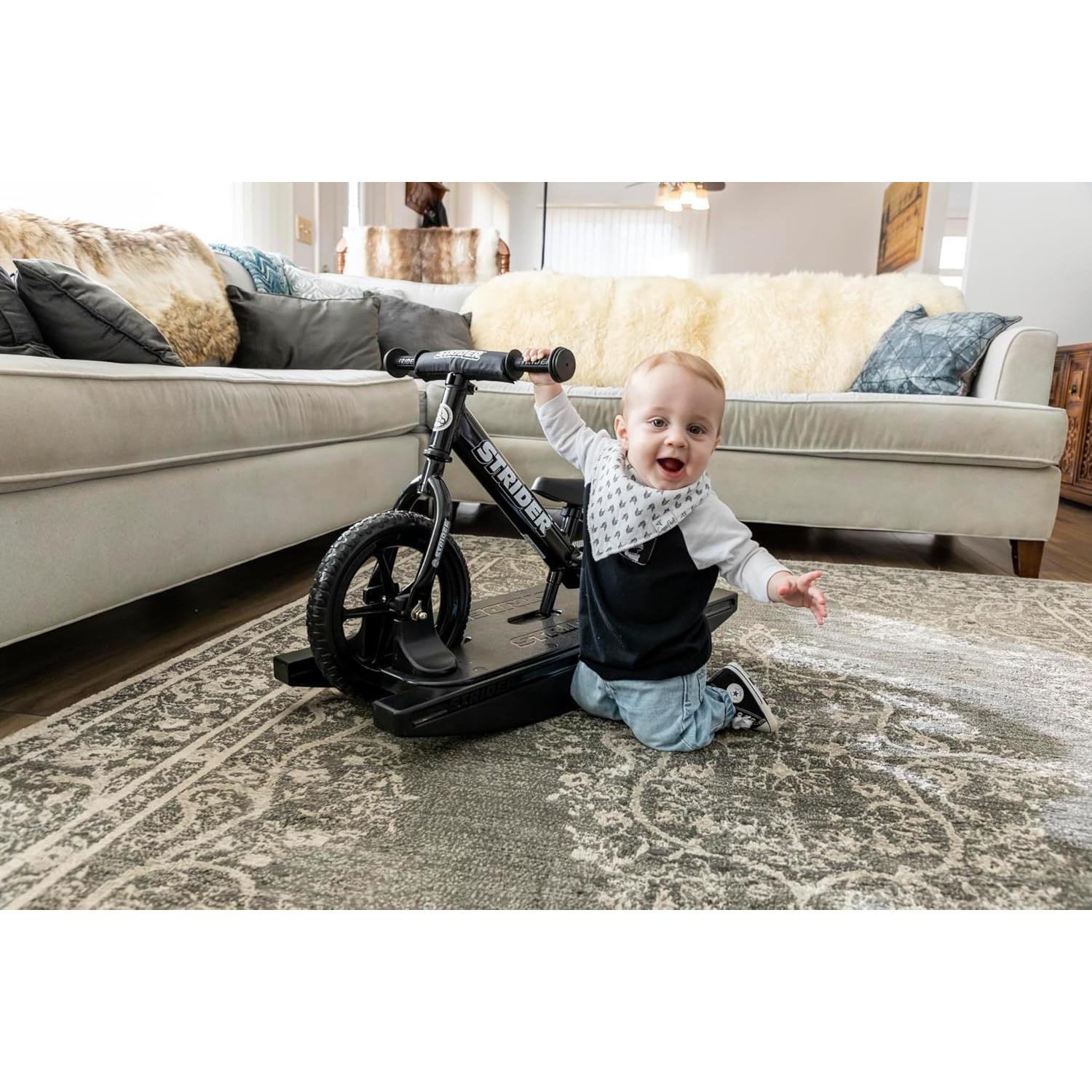 Bicicleta de Equilibrio Strider 12 Pro - Negra - 6 Meses a 4 Años