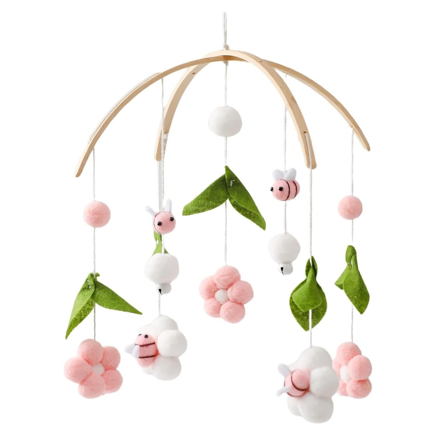 Móvil de Cuna Musical Mamimami Home Abejas Rosa 23.3cm