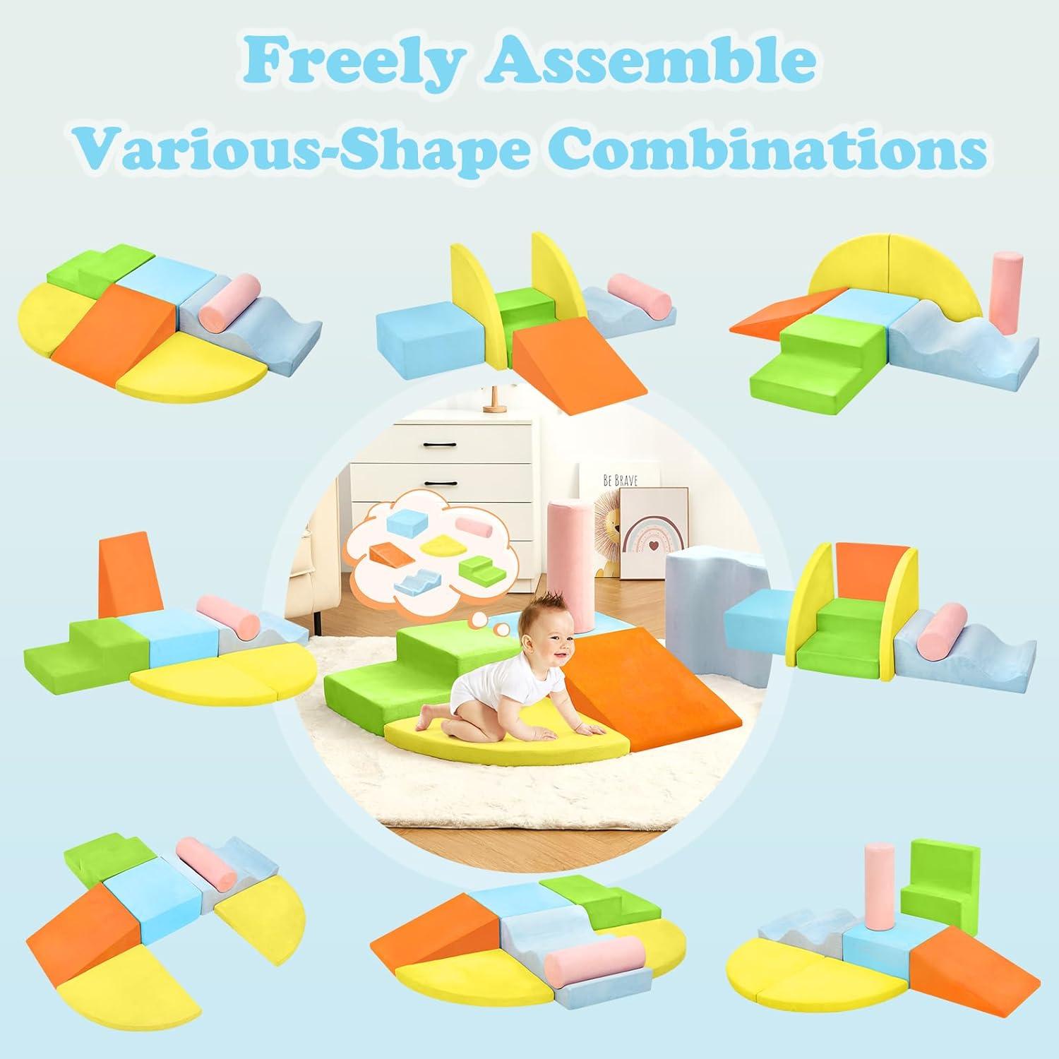 Juguetes de Escalada QUCHI 7 Piezas Bloques de Espuma 5.44 kg