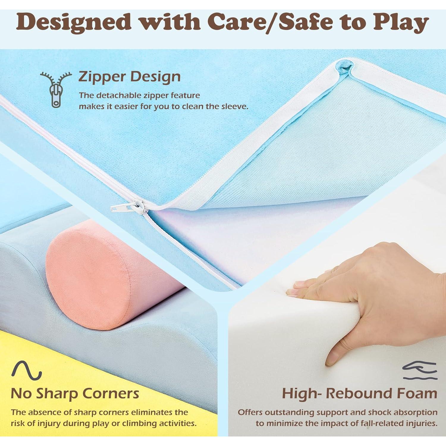 Juguetes de Escalada QUCHI 7 Piezas Bloques de Espuma 5.44 kg