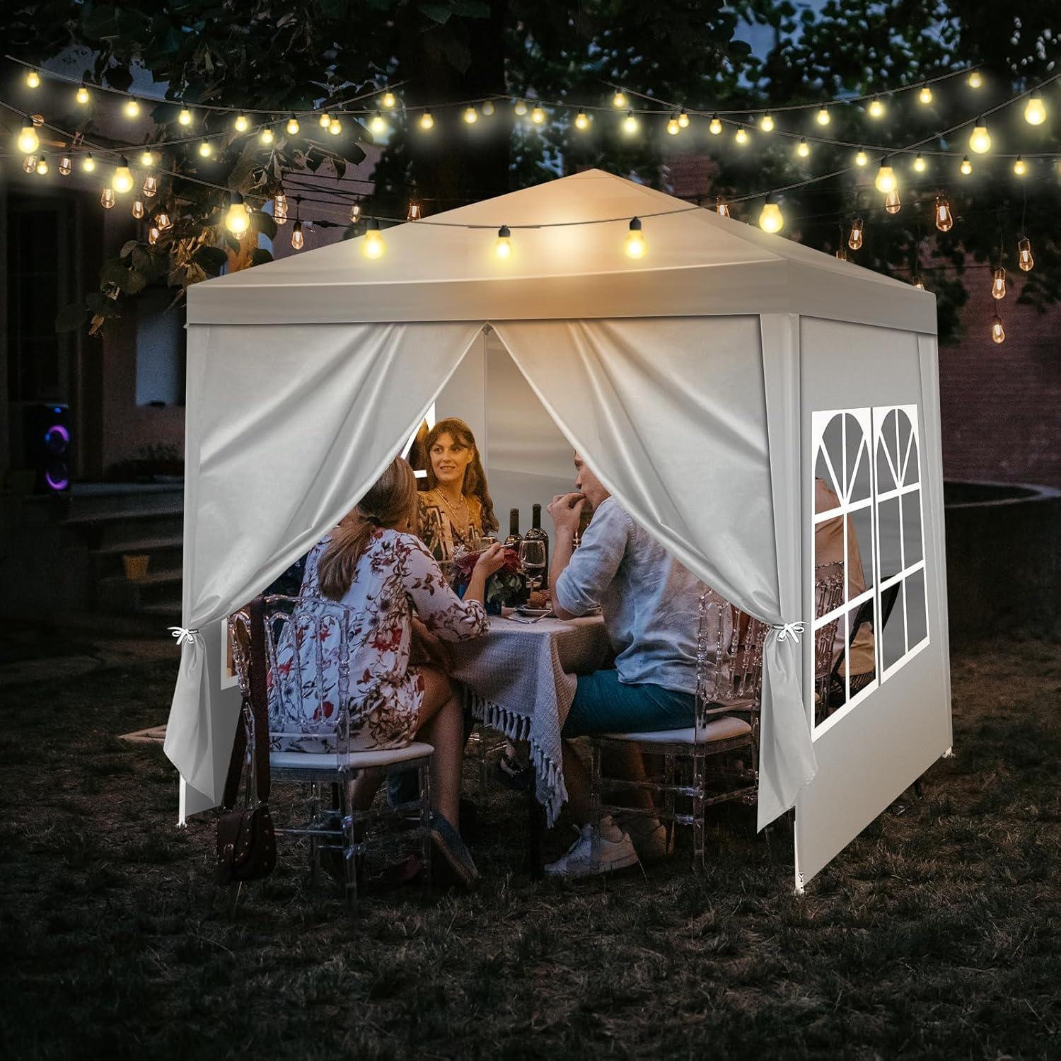 Carpa de Fiesta WISLAS 200x200 cm Impermeable con Paredes