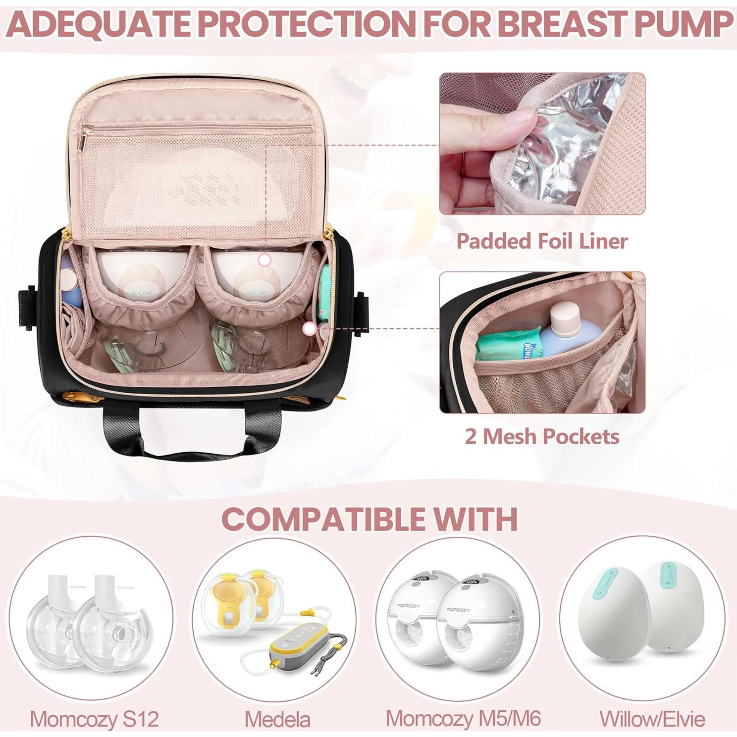 Bolsa de Transporte para Extractor de Leche Fasrom Negra