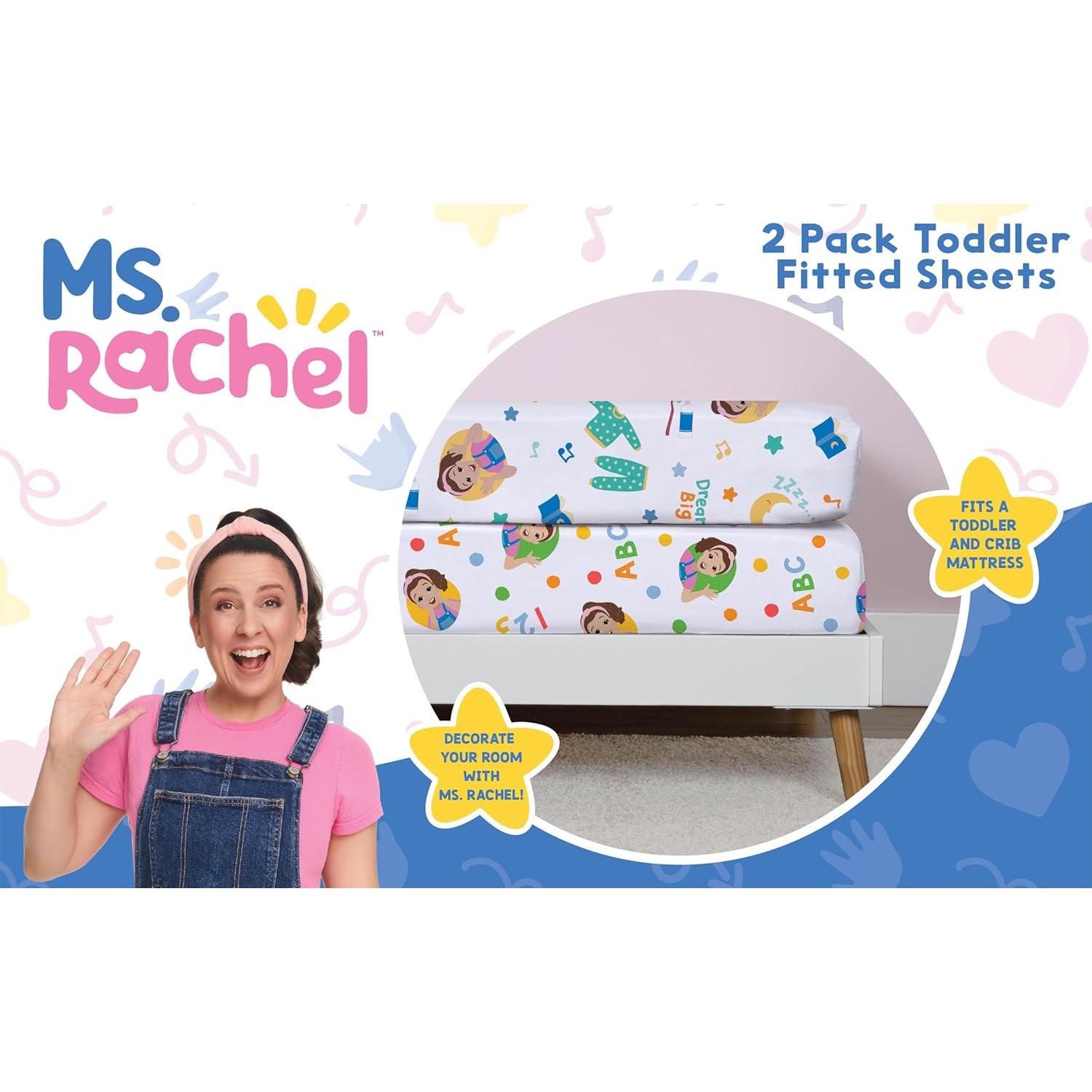 Juego de Sábanas Ajustadas para Niños Ms. Rachel - 2 Piezas