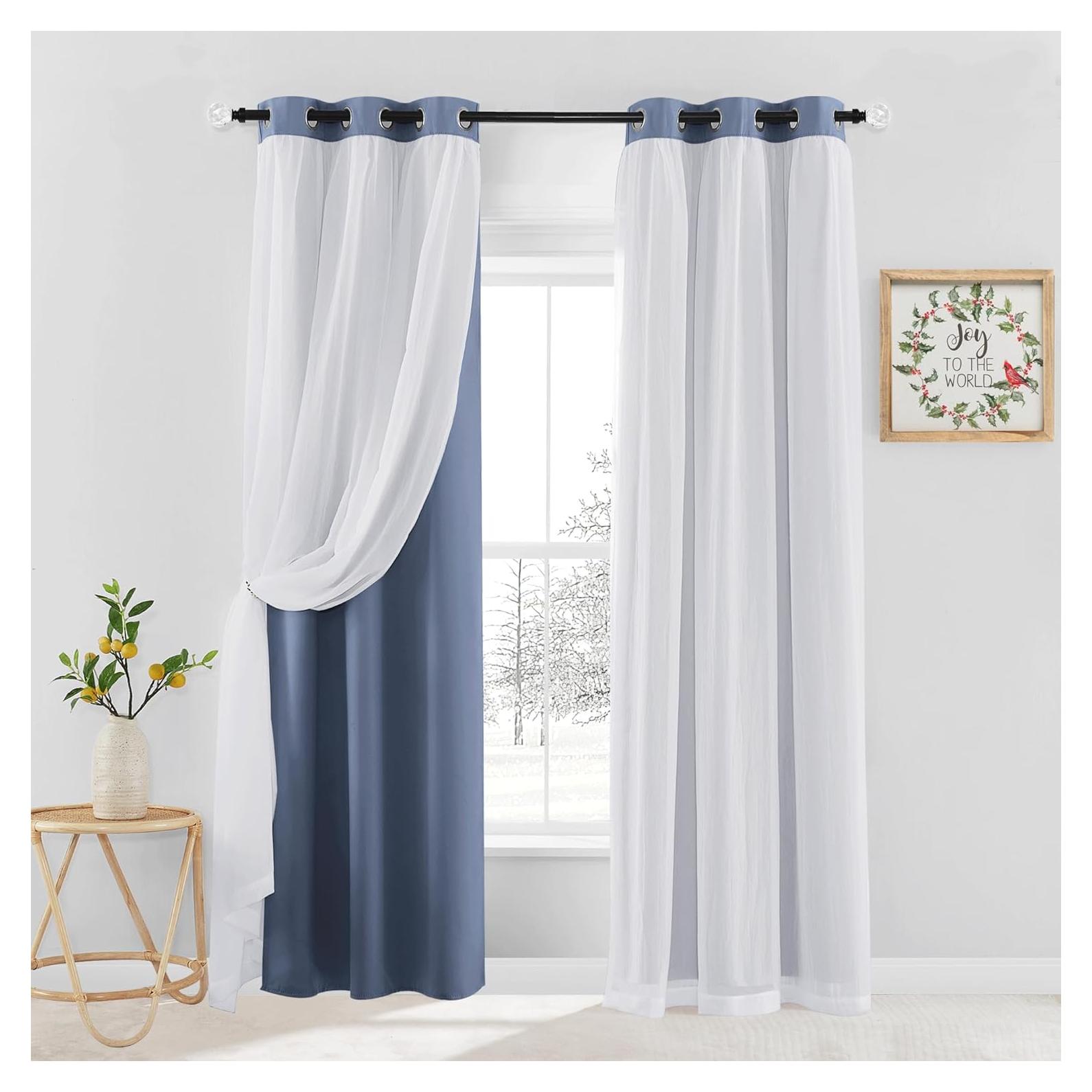 Cortinas Blackout PONY DANCE 86.36x213.36 cm Niebla Azul