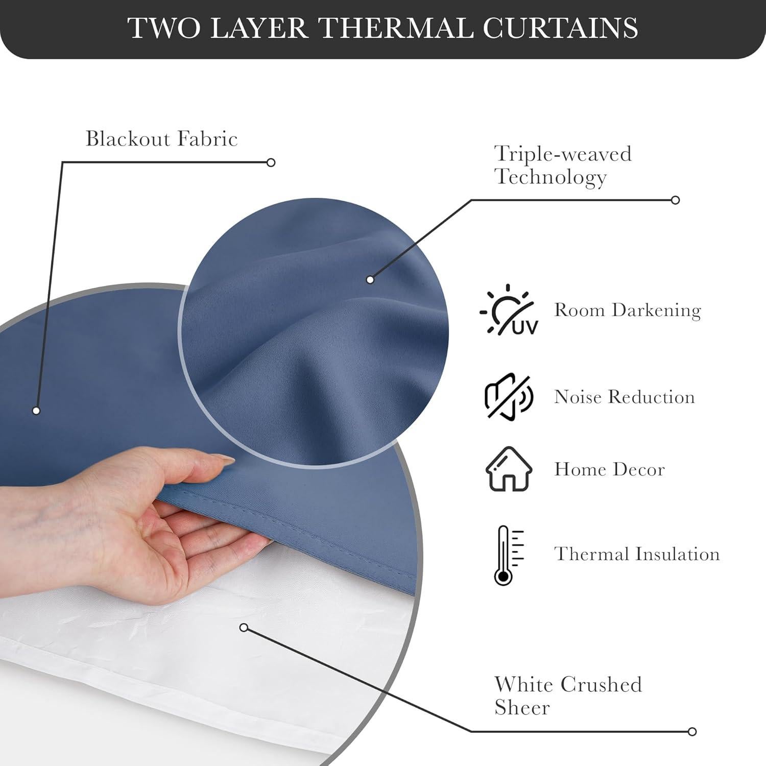 Cortinas Blackout PONY DANCE 86.36x213.36 cm Niebla Azul