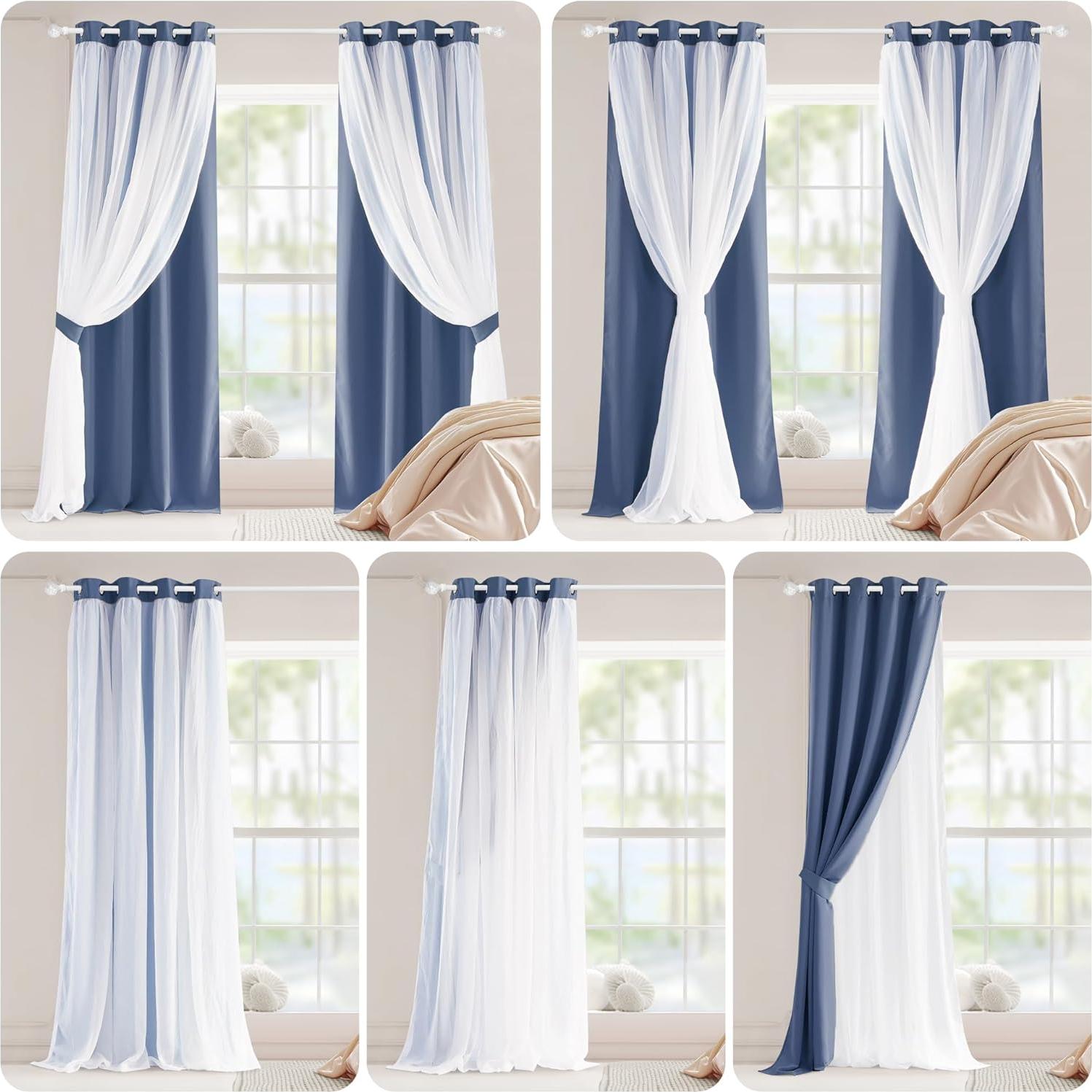 Cortinas Blackout PONY DANCE 86.36x213.36 cm Niebla Azul