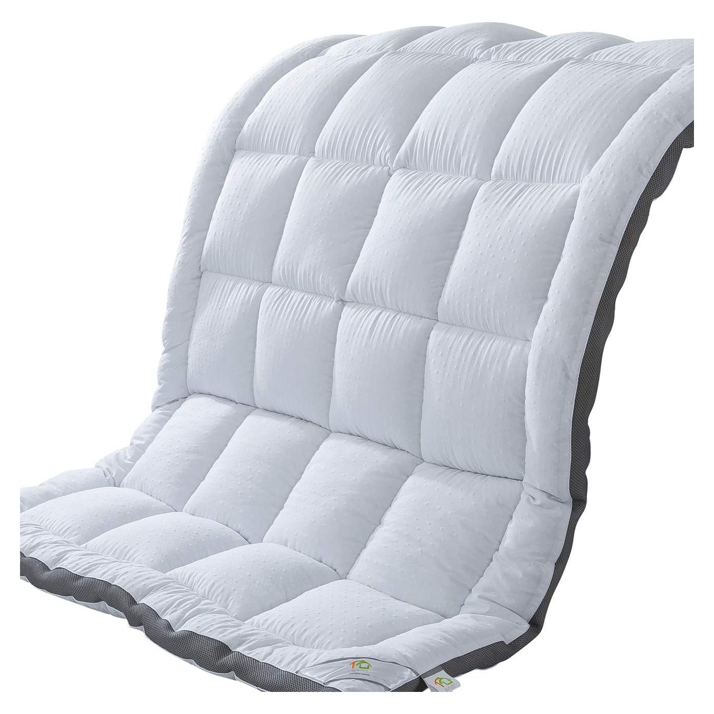 Protector de Colchón Twin SUFUEE Microfibra 3D Acolchado 5 cm