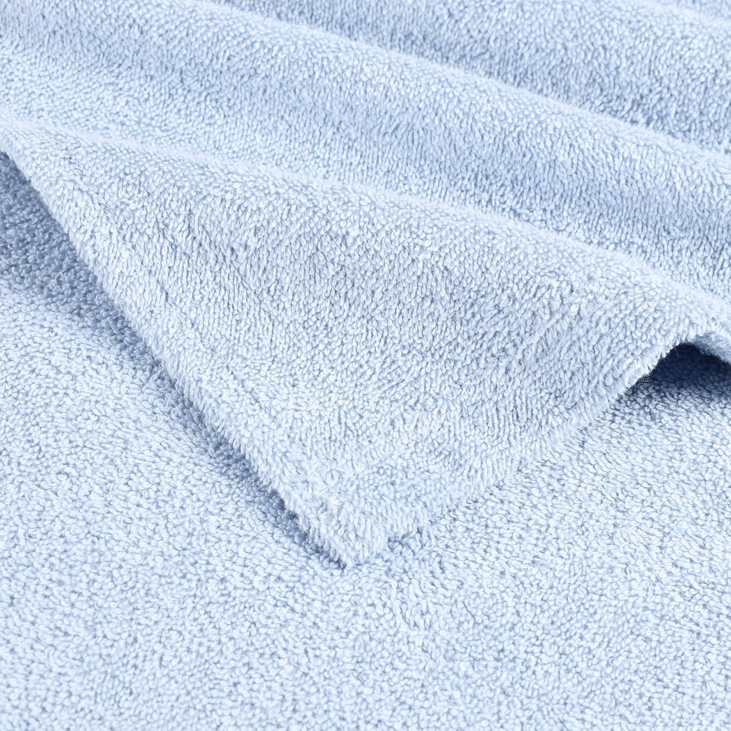 Poncho de Toalla de Baño Superior para Niños Algodón Azul