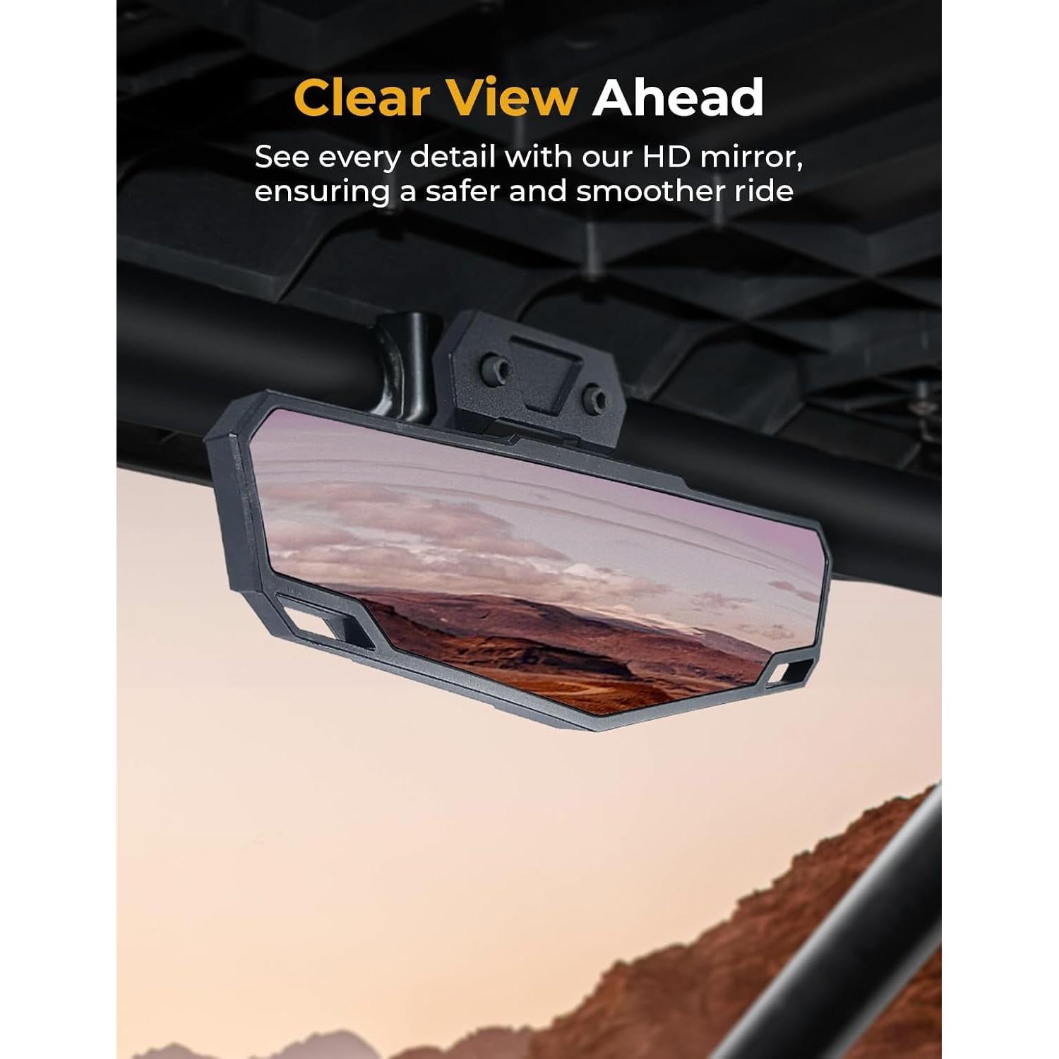 Espejo Retrovisor Central KEMIMOTO Convexo 25.5x7.5cm para RZR