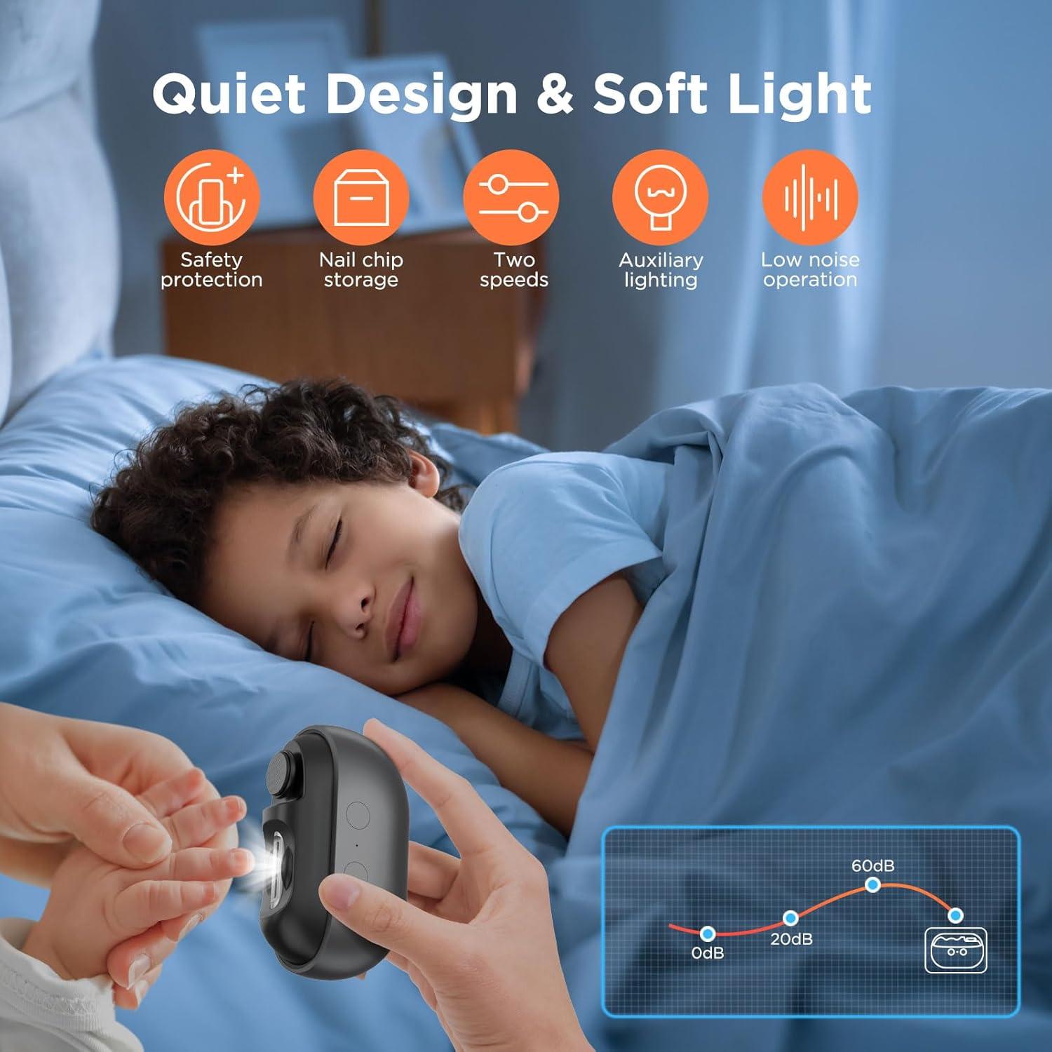 Cortauñas Eléctrico 3 en 1 Shenzhen M7 con Luz LED