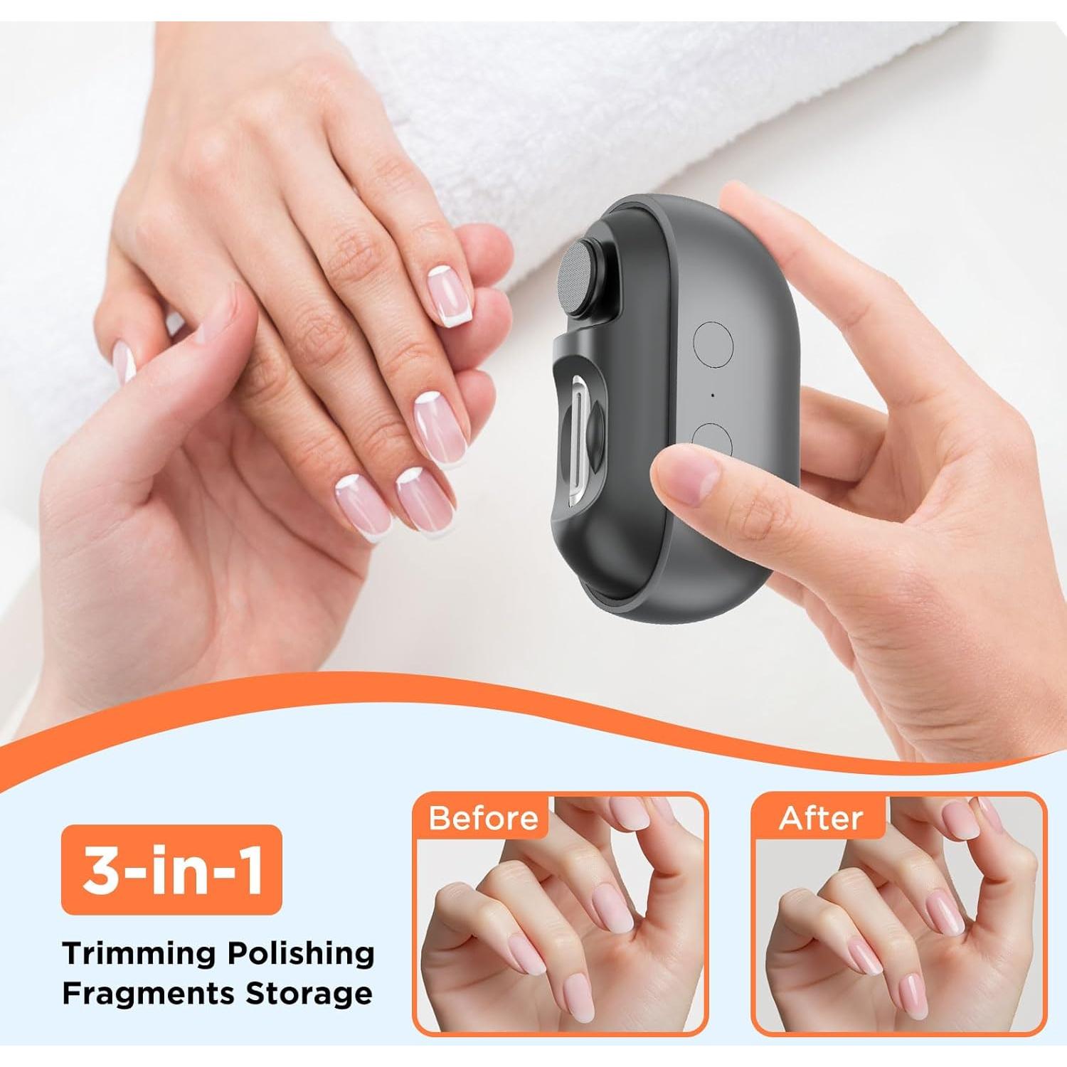 Cortauñas Eléctrico 3 en 1 Shenzhen M7 con Luz LED