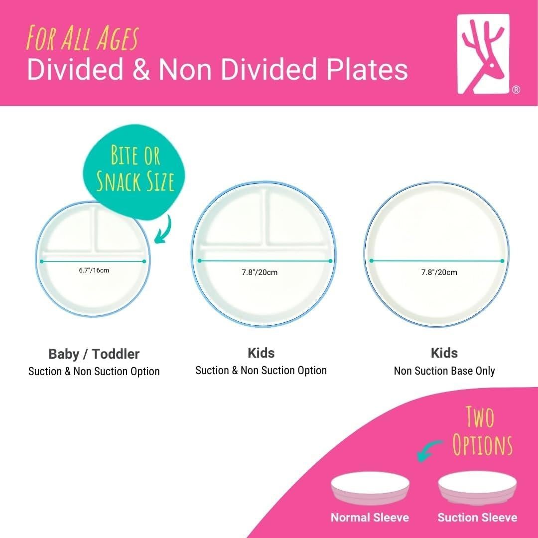 Platos Divididos de Porcelana Elk y Amigos 17 cm para Niños
