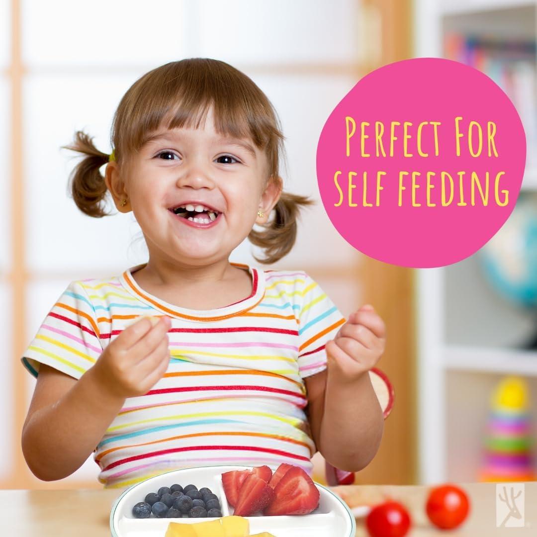 Platos Divididos de Porcelana Elk y Amigos 17 cm para Niños