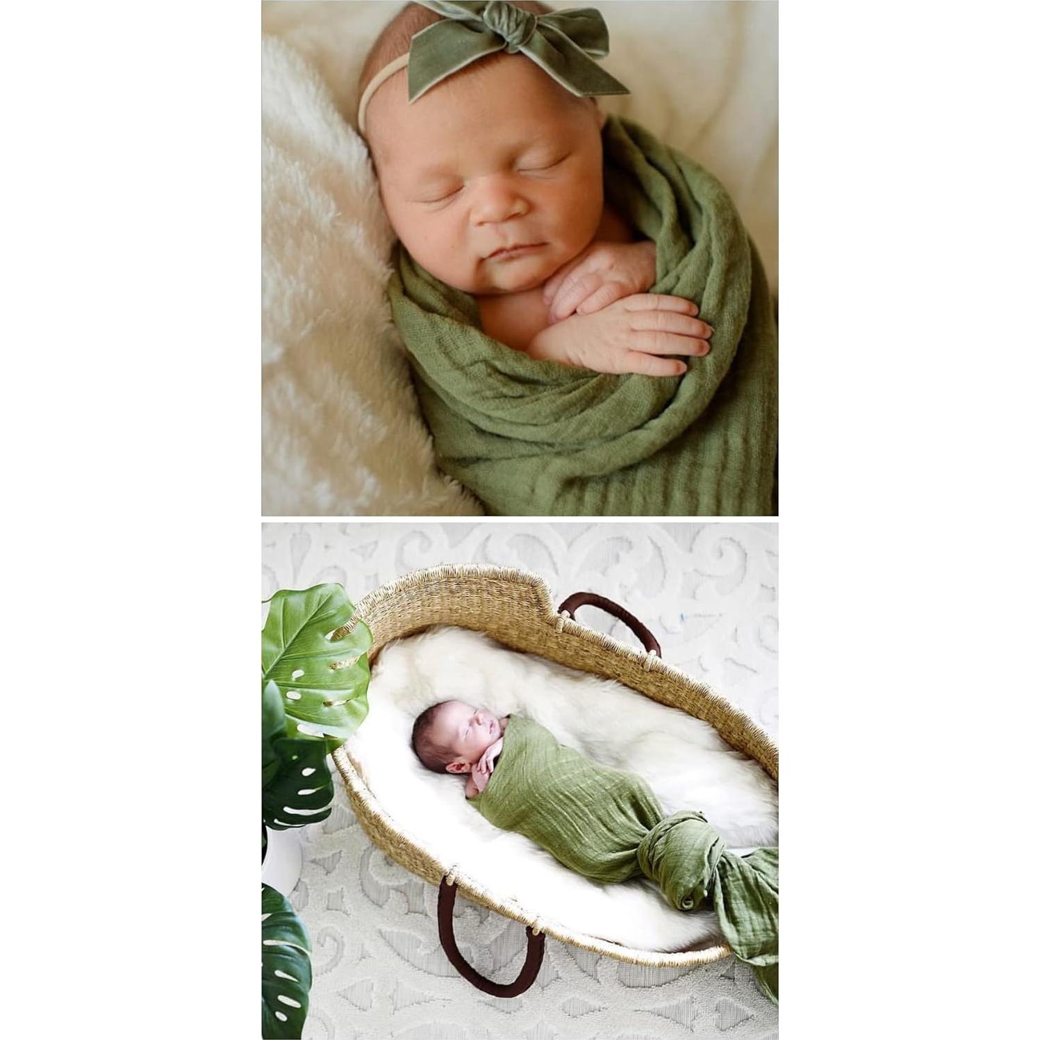 Mantas de Muselina Pequeño Salto - 2 Unidades Selva y Verde