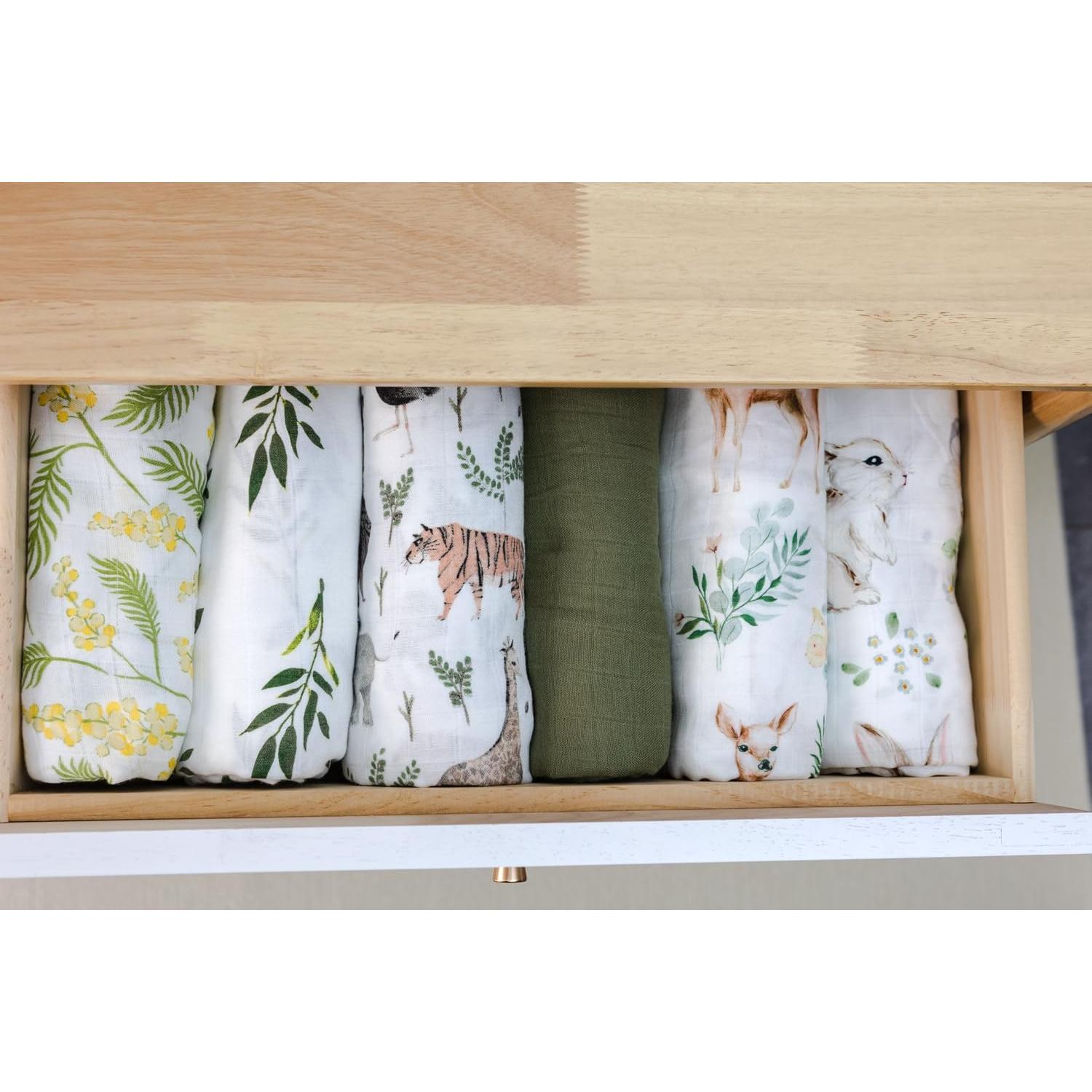 Mantas de Muselina Pequeño Salto - 2 Unidades Selva y Verde