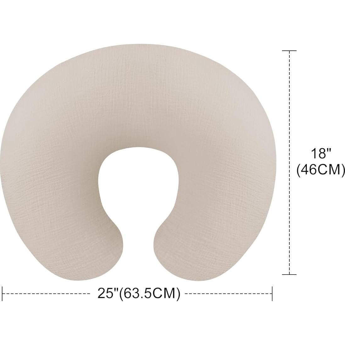 Funda de Almohada de Lactancia Wimist Muselina Beige 63.5x45.7cm