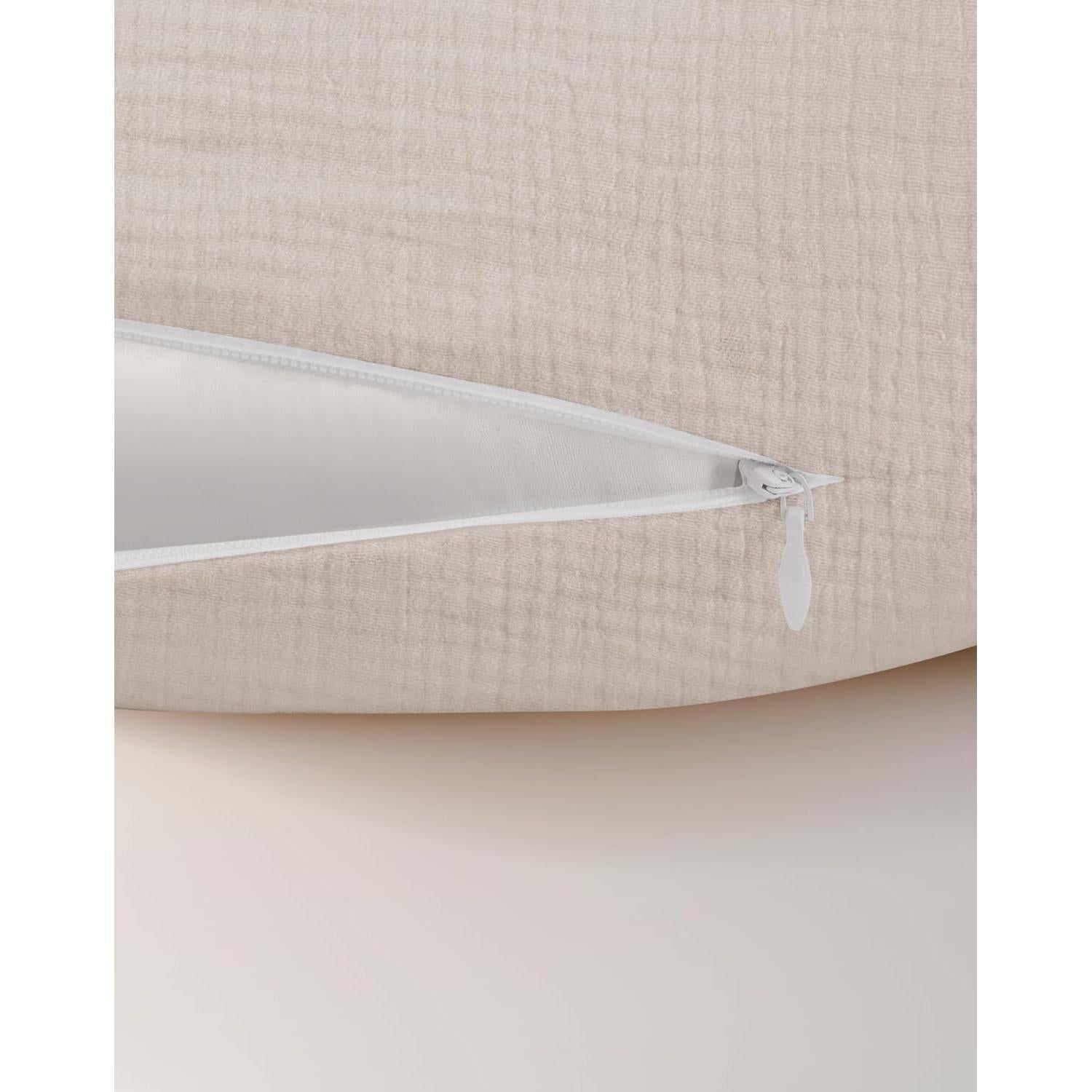 Funda de Almohada de Lactancia Wimist Muselina Beige 63.5x45.7cm