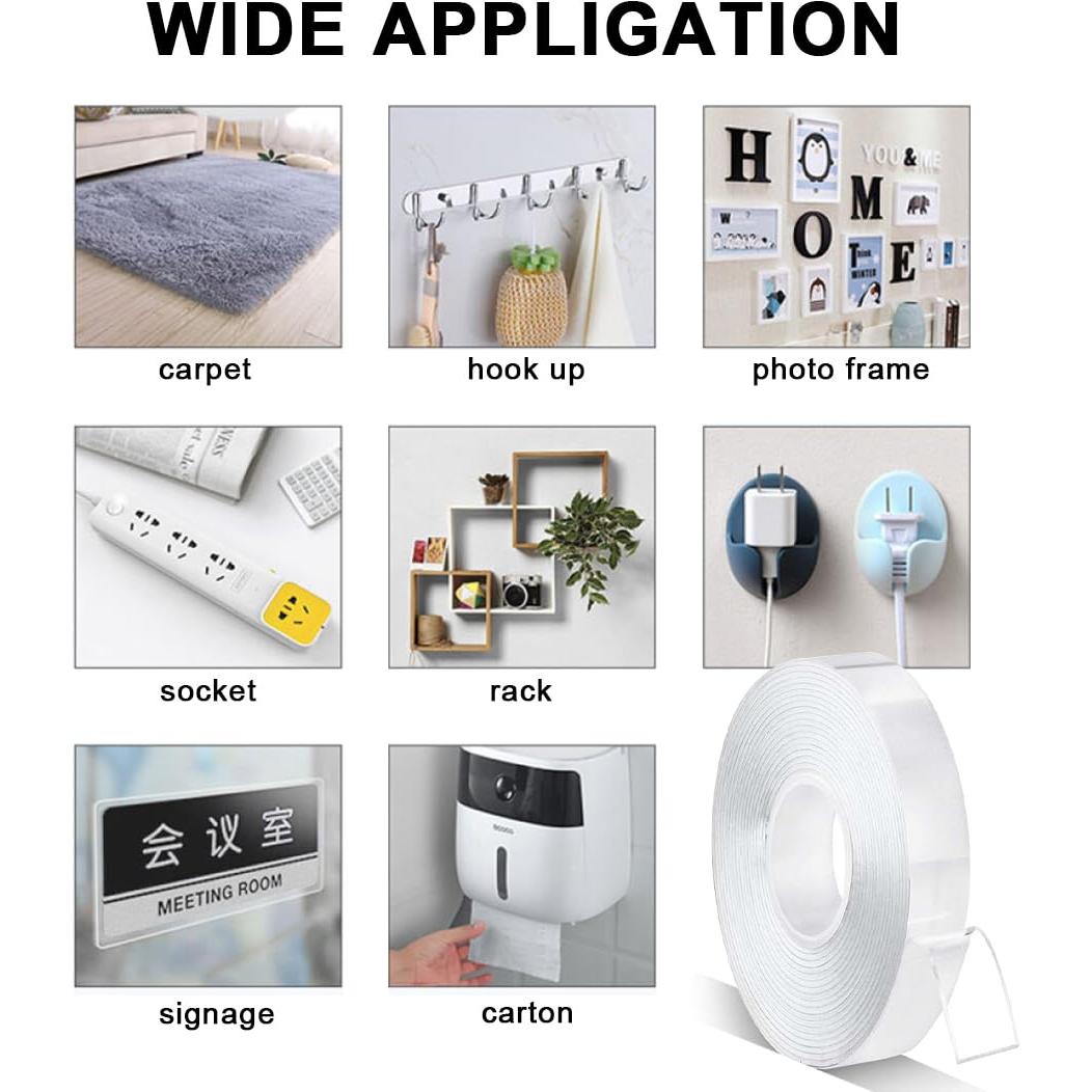 Cinta Doble Cara ELANE 3 Rollos 9 m Alta Resistencia 2 cm