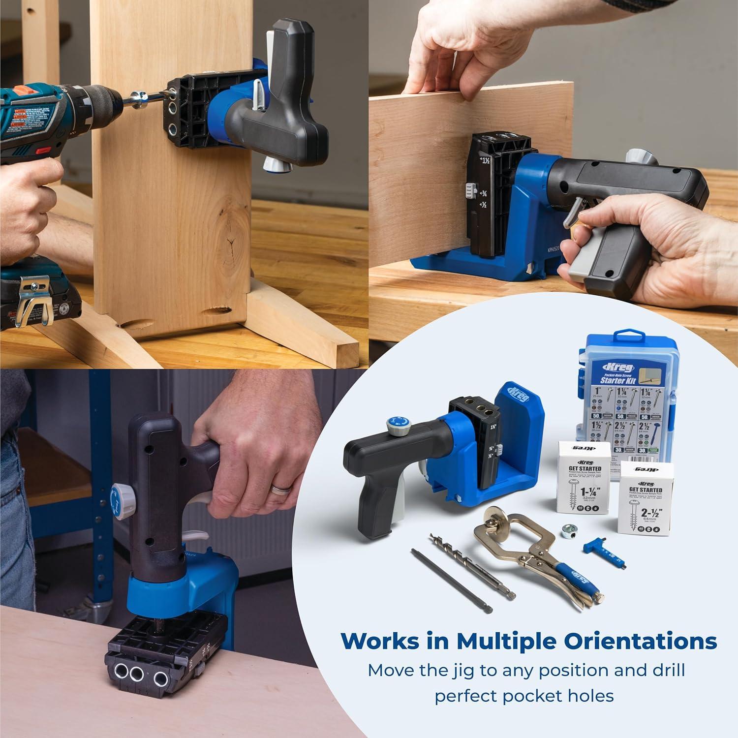 Plantilla de agujero en ángulo Kreg KPHJ520PRO 1.27 a 3.81 cm