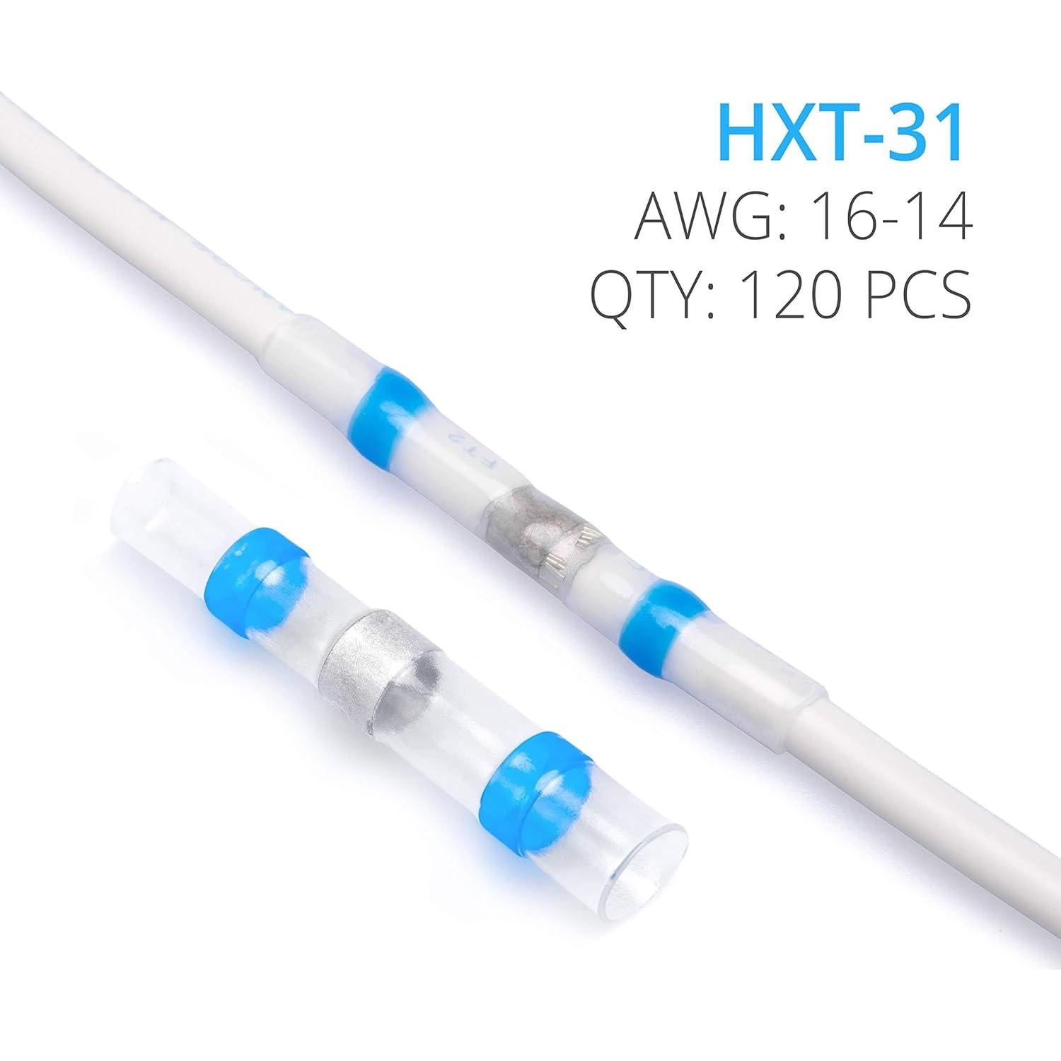 Conectores de Cable de Soldadura Wirefy 120 PCS Azul 16-14 AWG