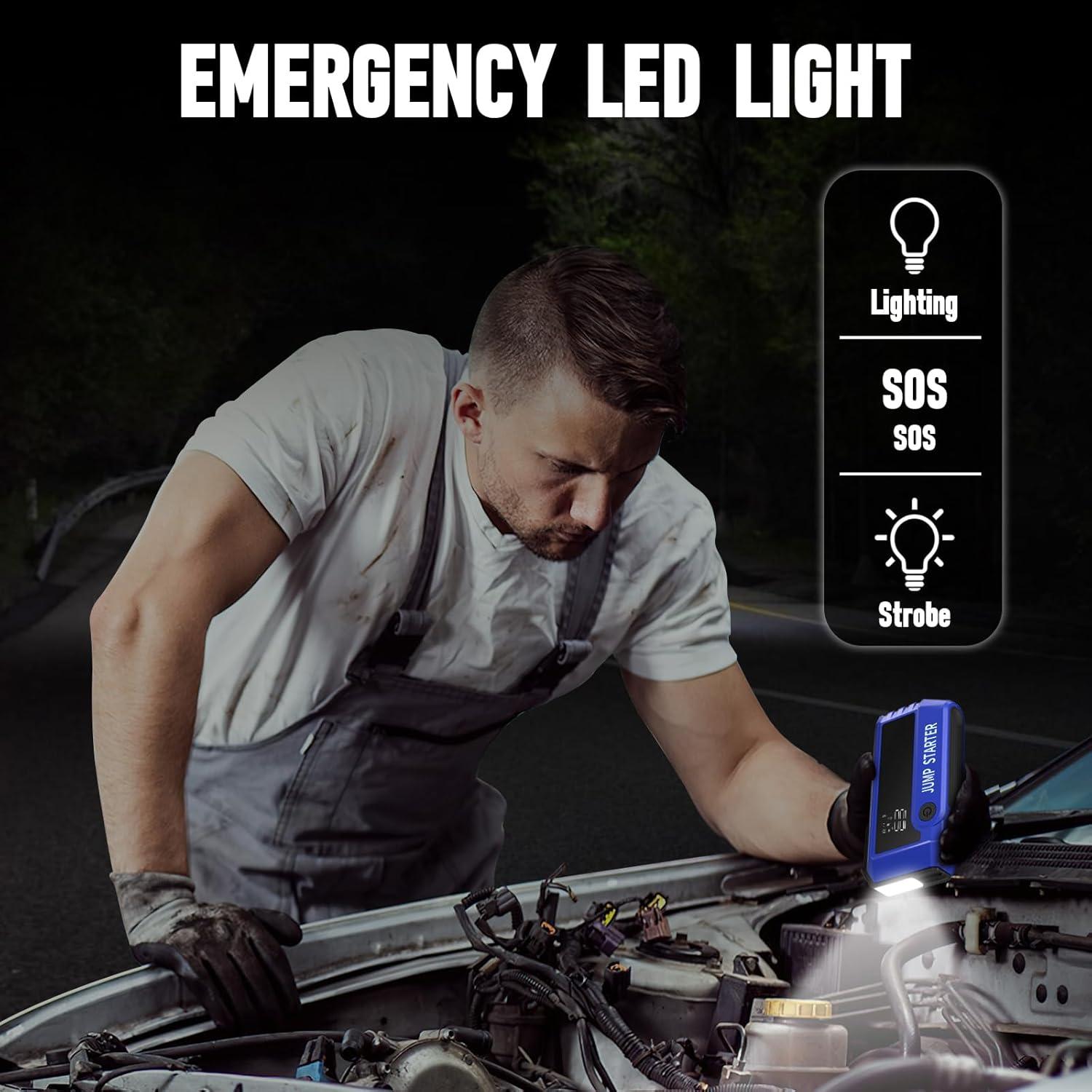 Arrancador de Batería ZunDian COCY-020 4000A Portátil 12V